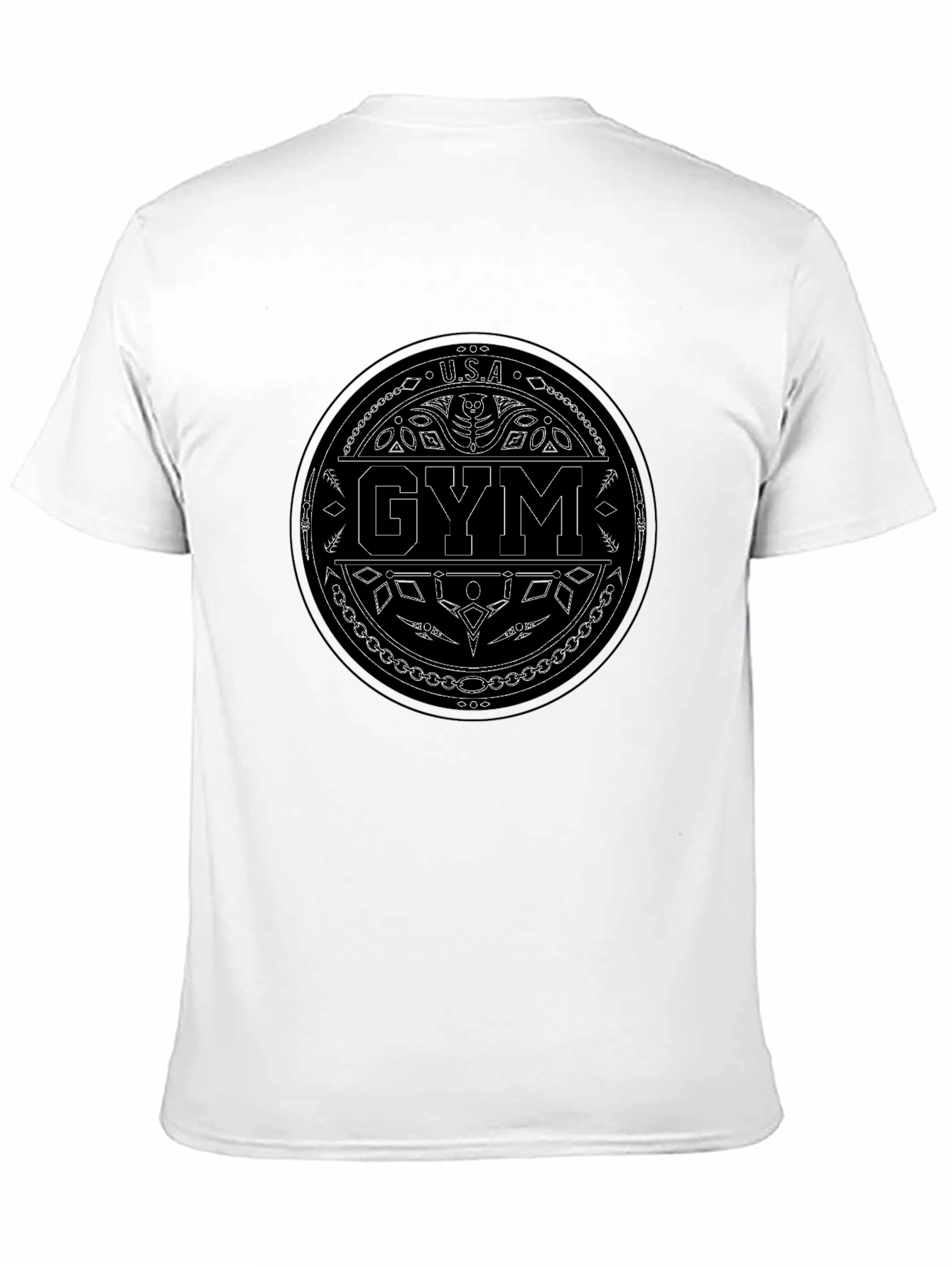 USA Gym Black T-Shirt - Stylish Workout Apparel