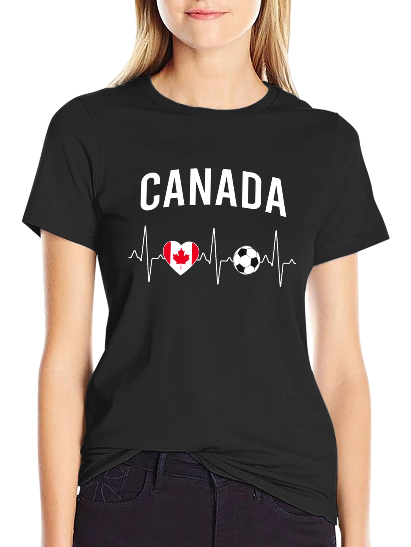 Canada Soccer Heartbeat T-Shirt
