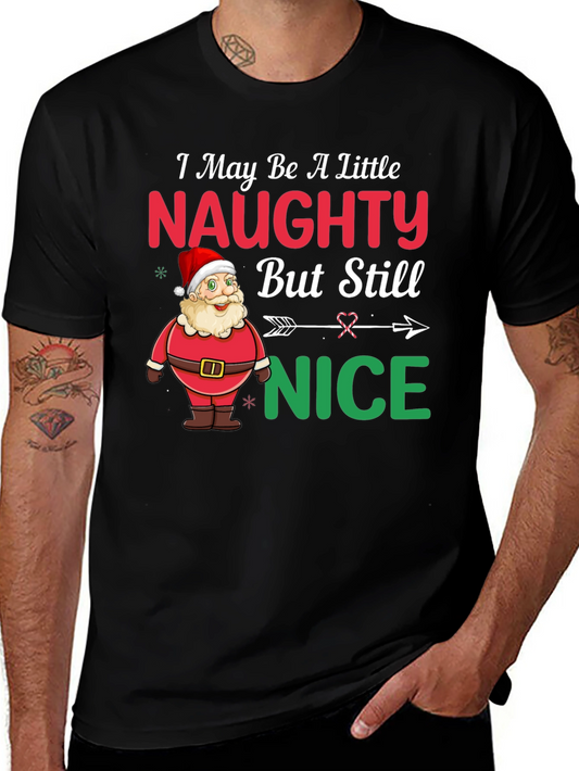 Naughty or Nice Santa Christmas T-Shirt