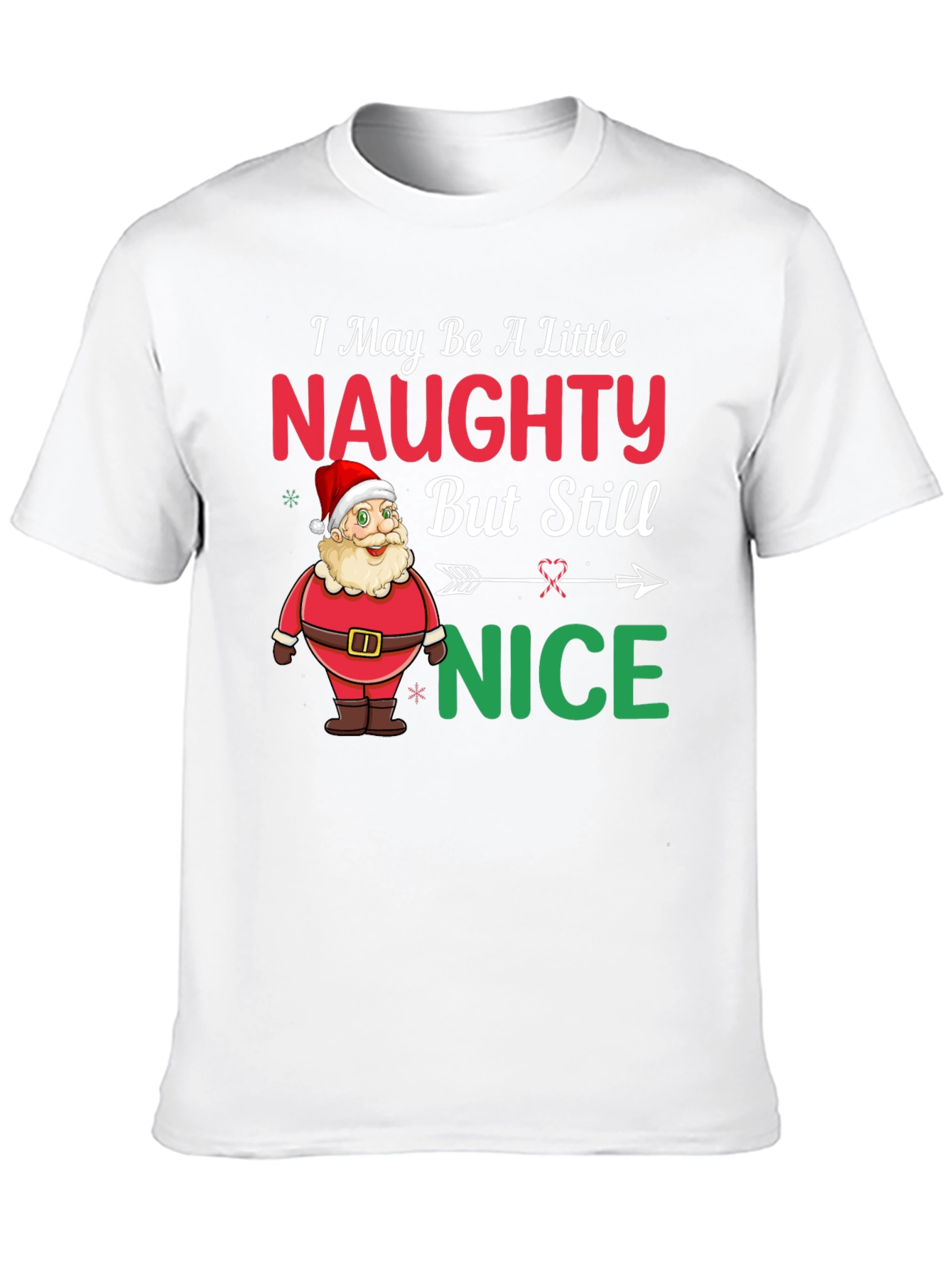 Naughty or Nice Santa Christmas T-Shirt