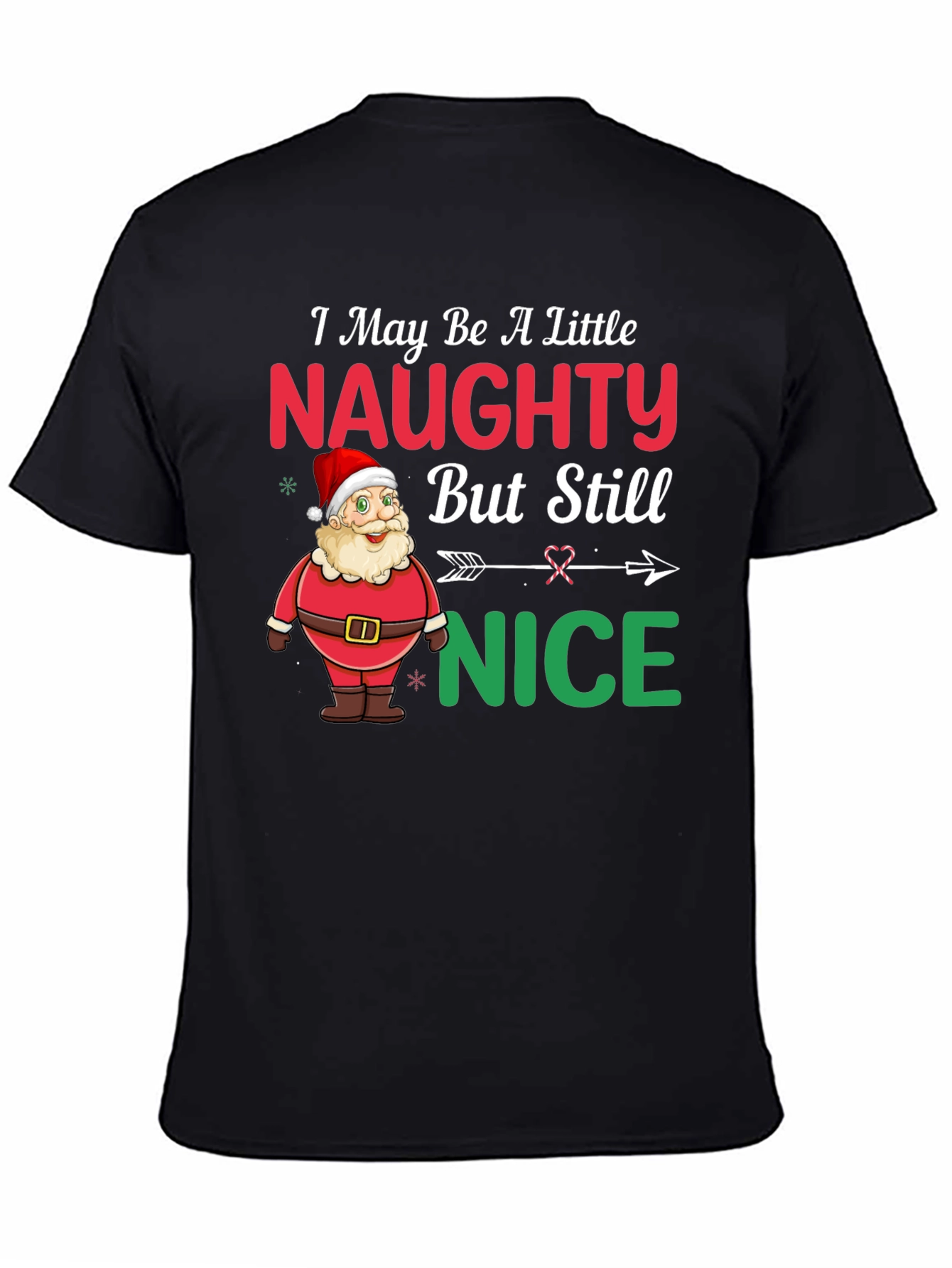 Naughty or Nice Santa Christmas T-Shirt