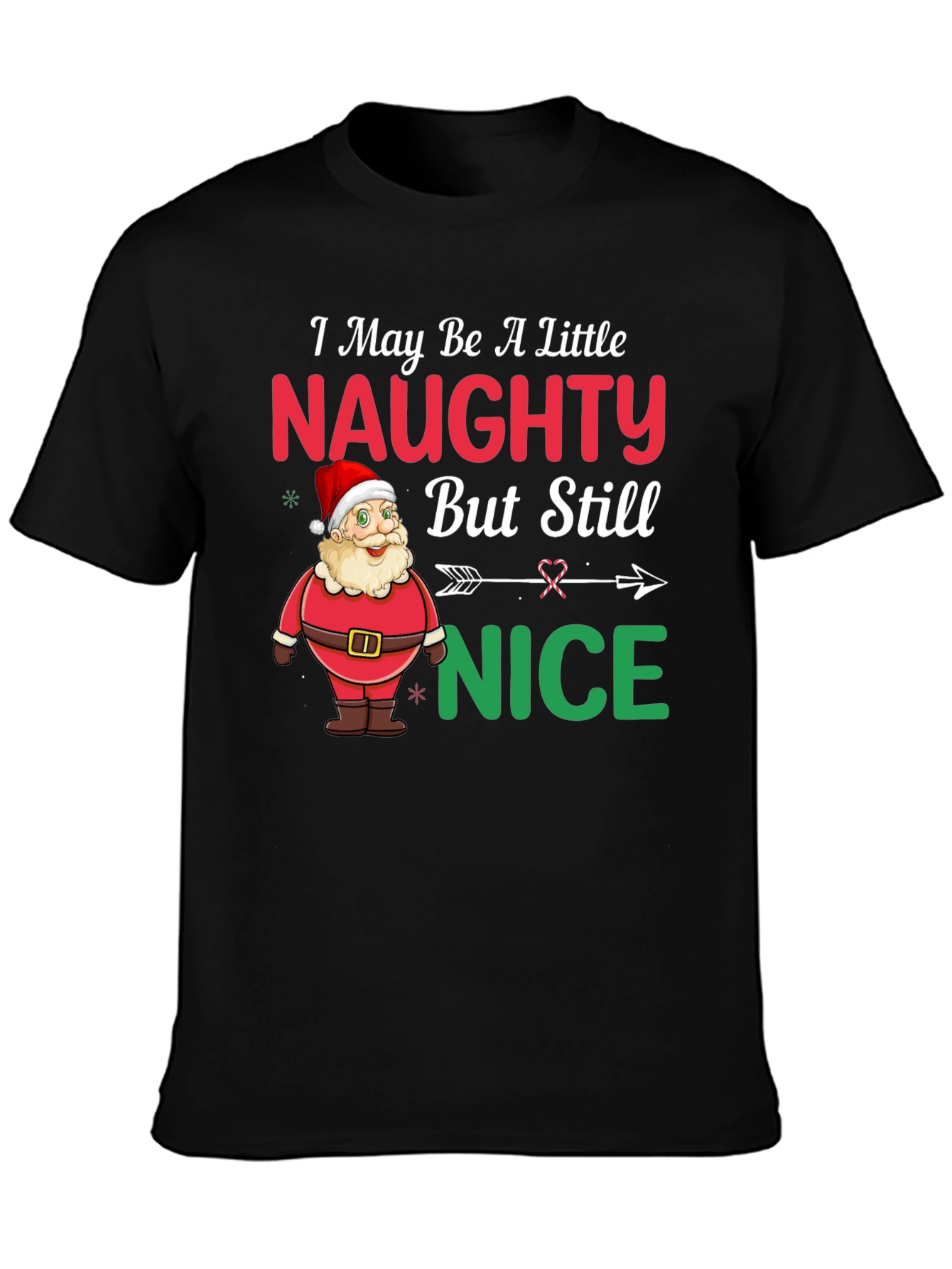 Naughty or Nice Santa Christmas T-Shirt