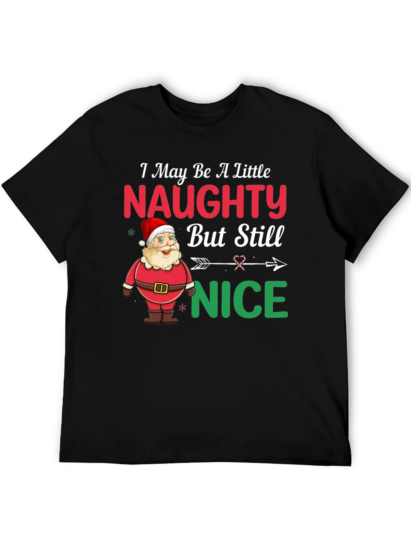 Naughty or Nice Santa Christmas T-Shirt