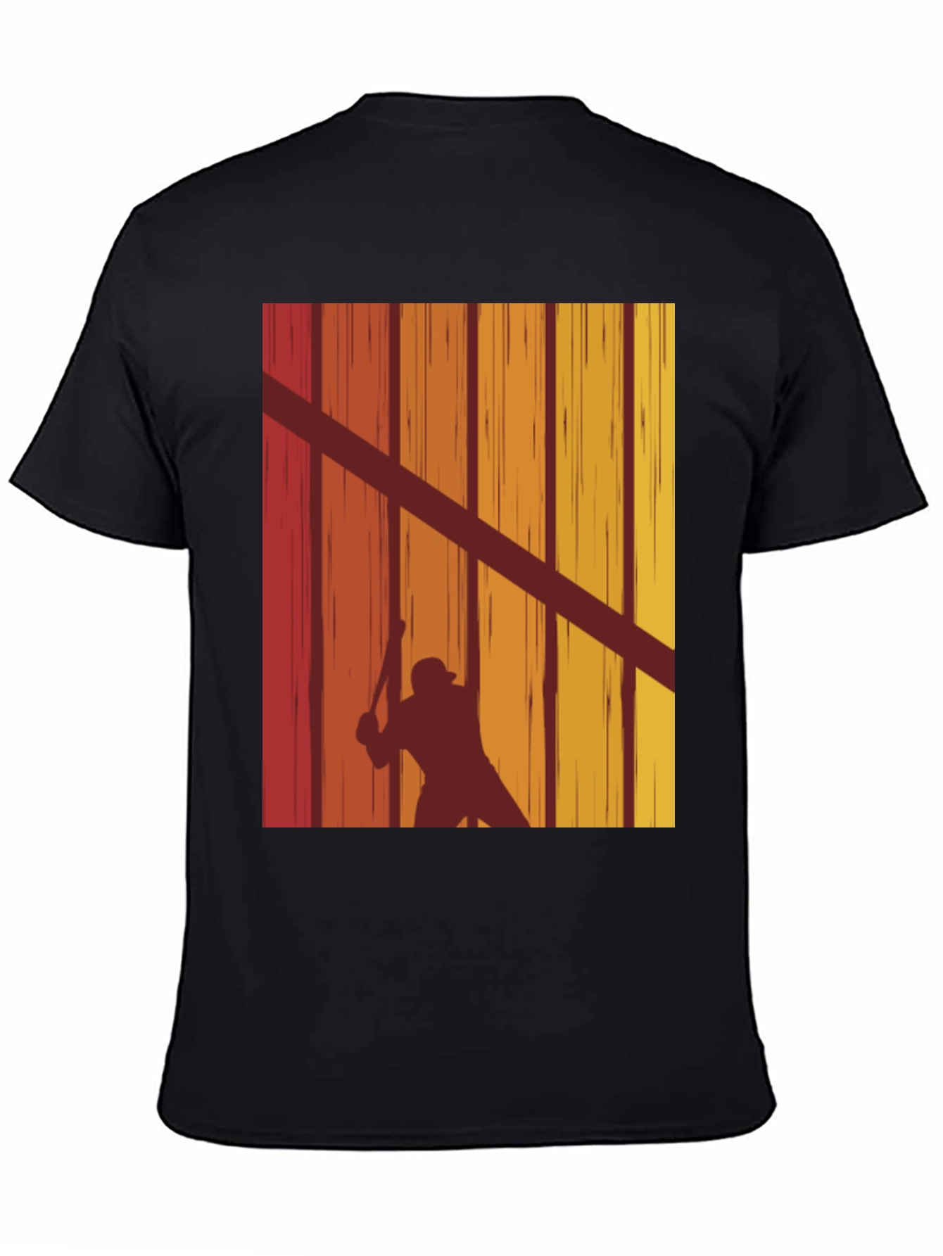 Retro Baseball Player Silhouette T-Shirt