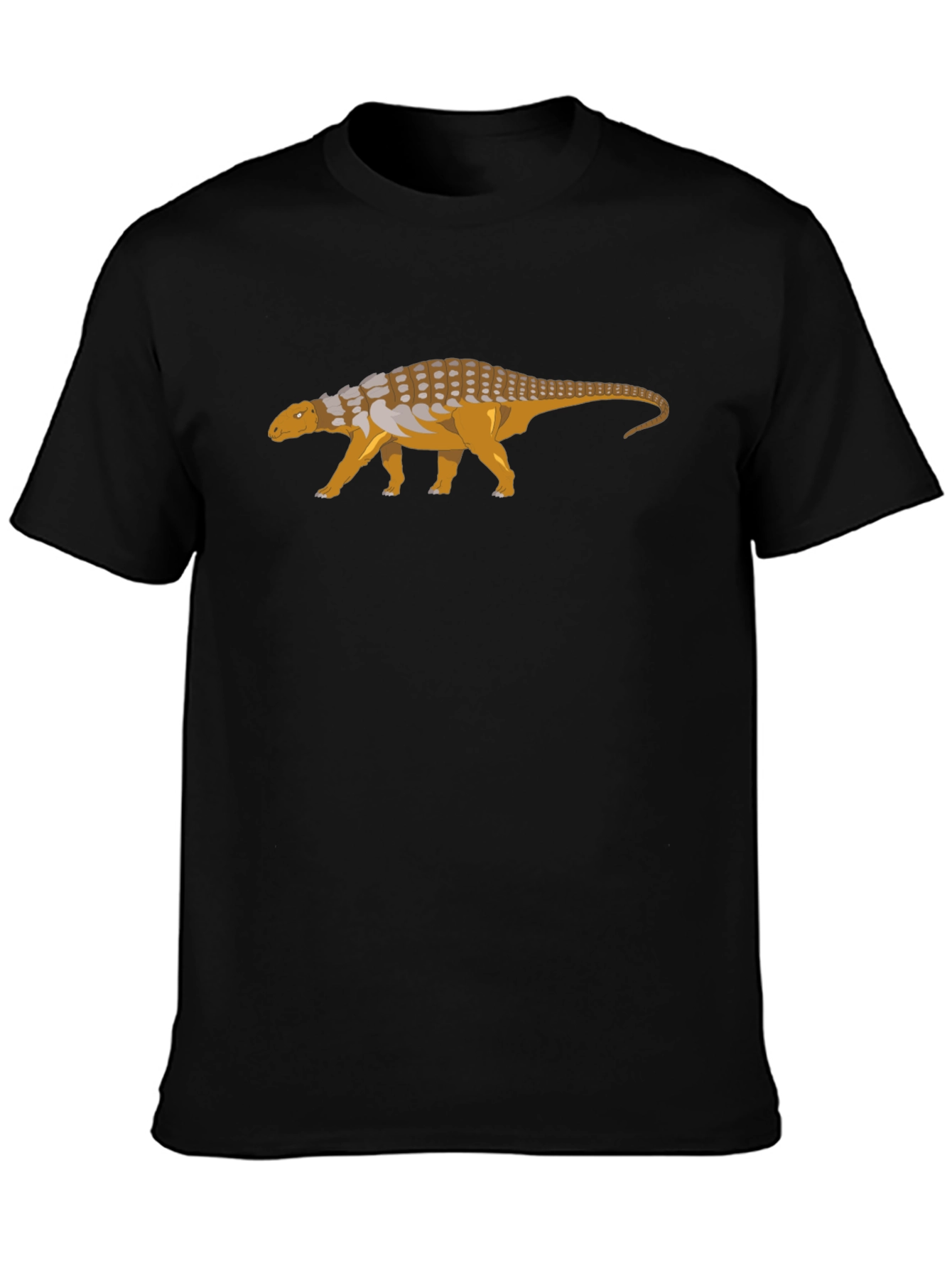 Ankylosaurus Dinosaur Graphic Tee - Black