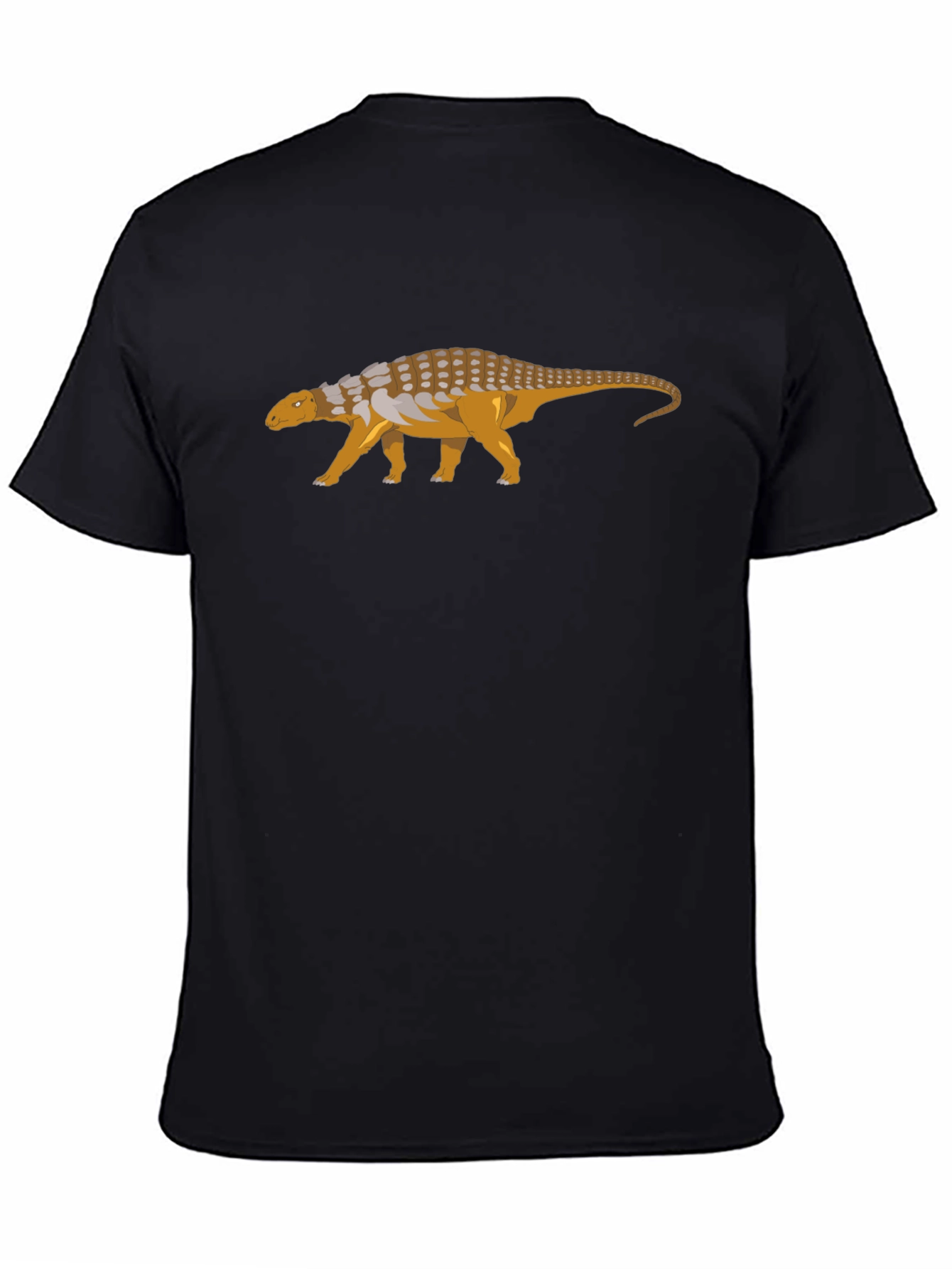 Ankylosaurus Dinosaur Graphic Tee - Black