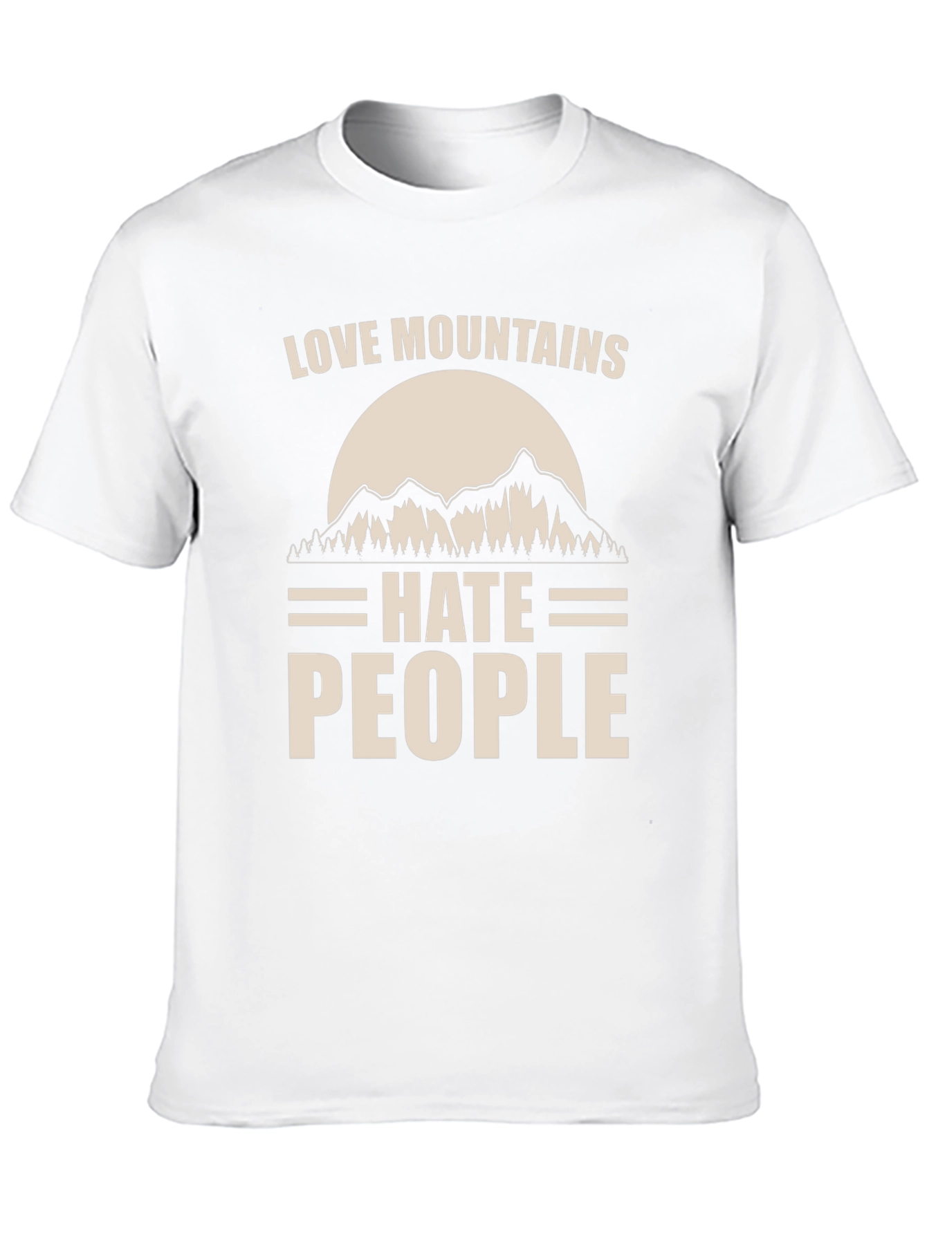 Love Mountains Hate People Graphic Tee