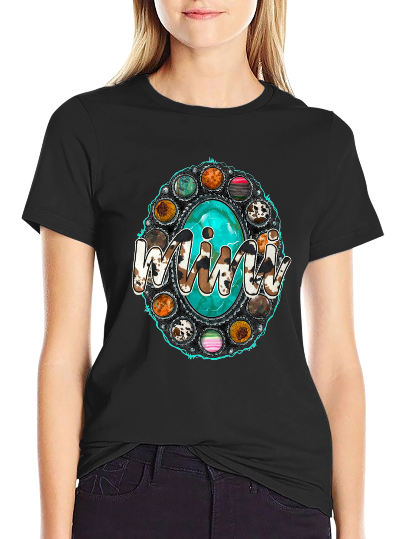 Western Style Mini Graphic T-Shirt