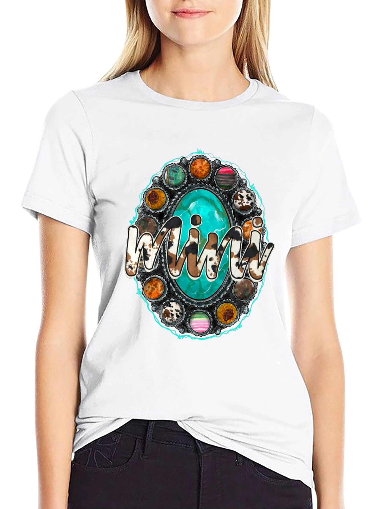Western Style Mini Graphic T-Shirt