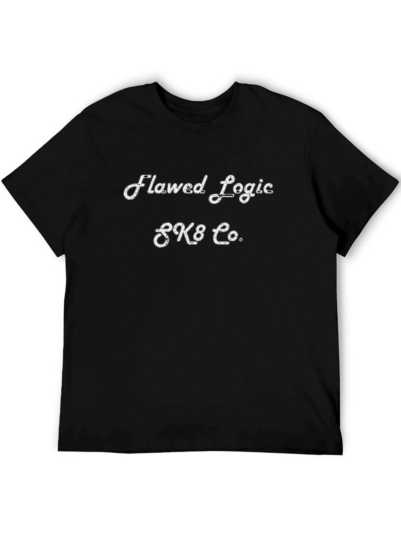 Flawed Logic SK8 Co. Black T-Shirt
