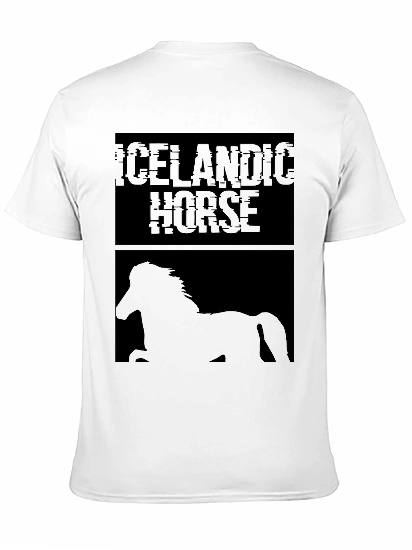 Icelandic Horse Graphic Tee - Mens Black T-Shirt