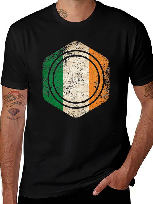 Irish Flag Graphic Tee - Distressed St. Patricks Day Shirt