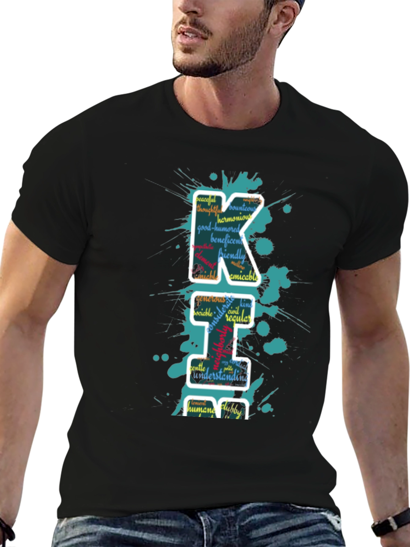 Word Art Letter T-Shirt