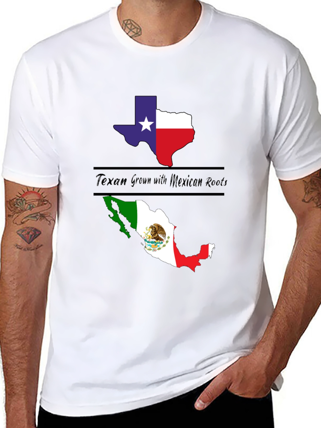 Texan Grown with Mexican Roots Graphic Tee