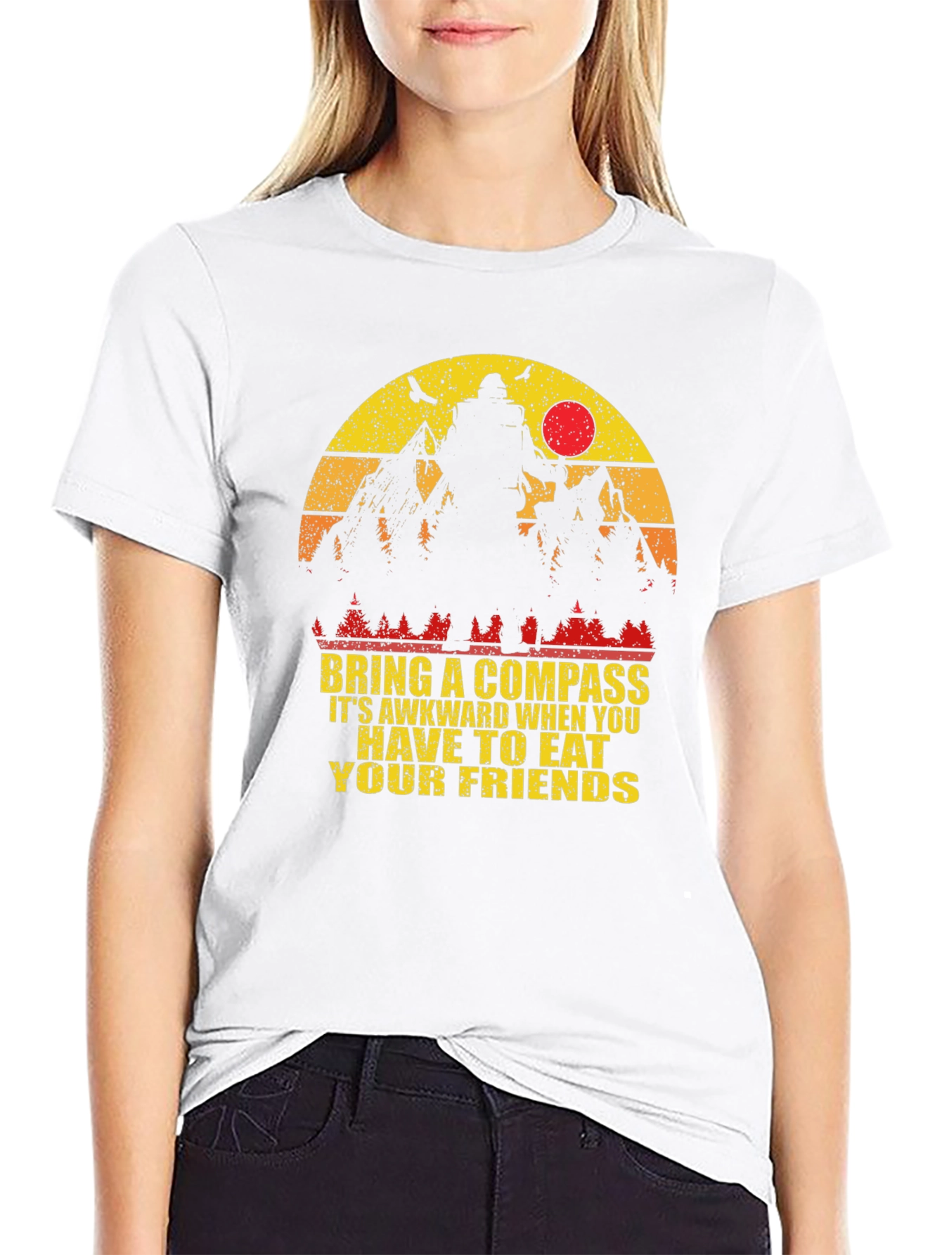 Bring A Compass Mountain Graphic T-Shirt