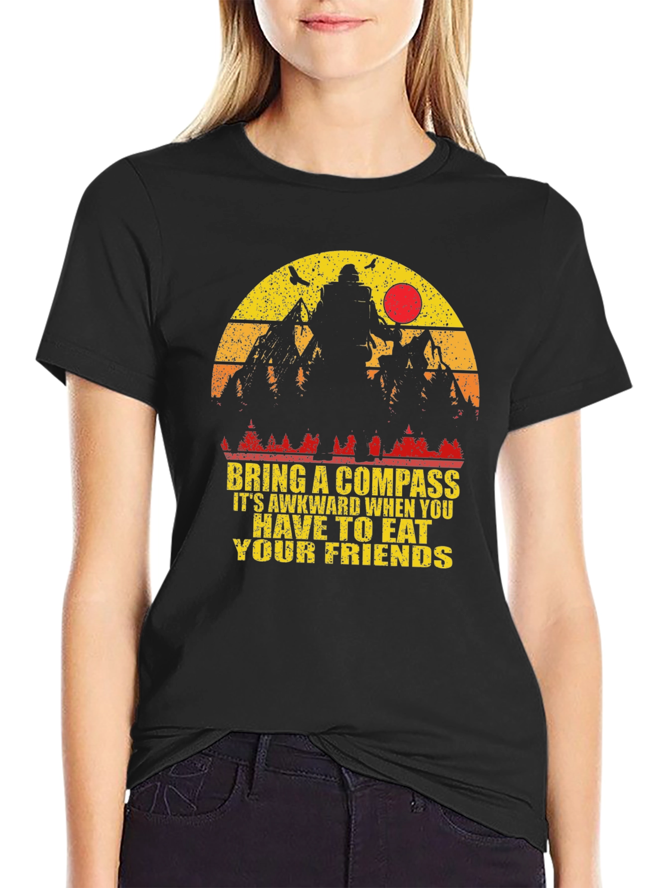 Bring A Compass Mountain Graphic T-Shirt