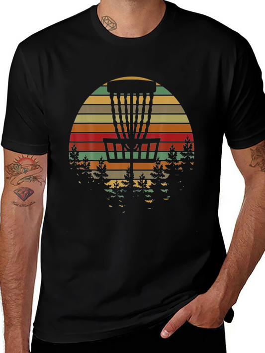 Disc Golf Sunset Graphic T-Shirt