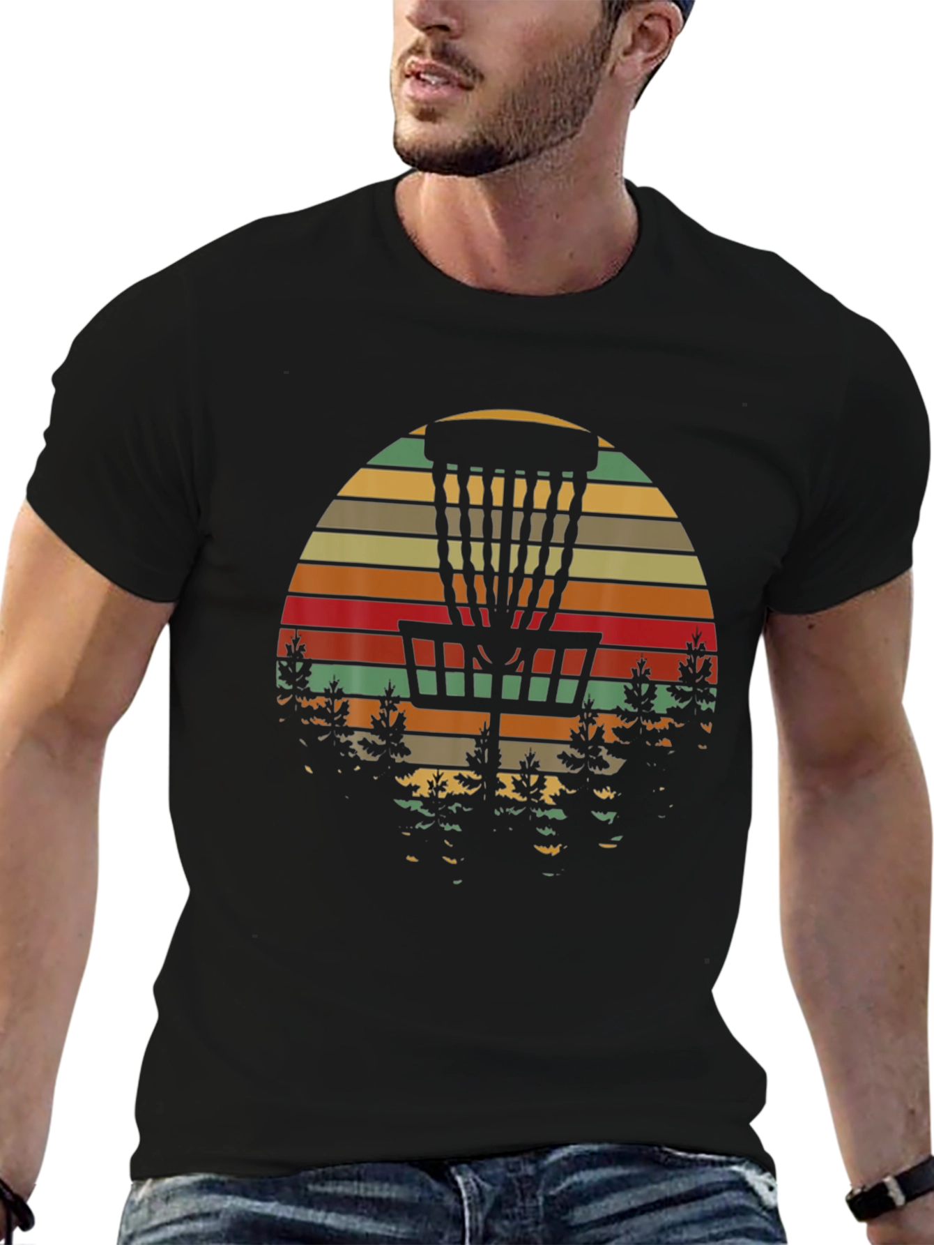 Disc Golf Sunset Graphic T-Shirt