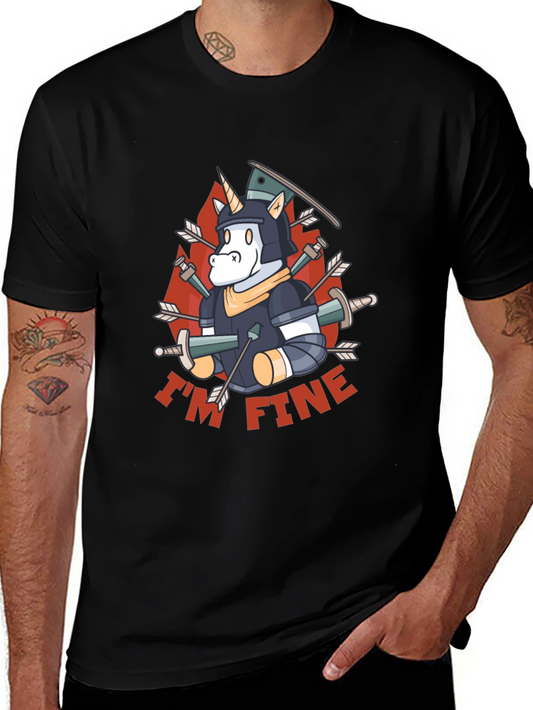 Im Fine Funny Unicorn Warrior T-Shirt