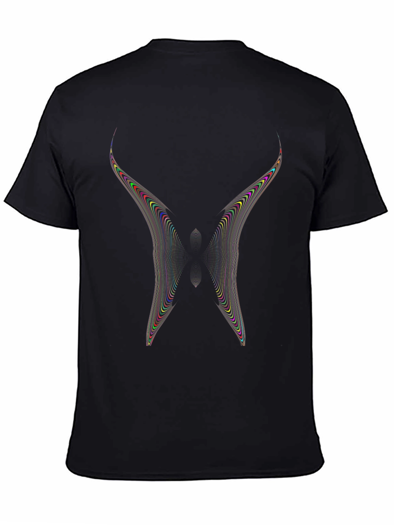 Abstract Wing Graphic Black Tee