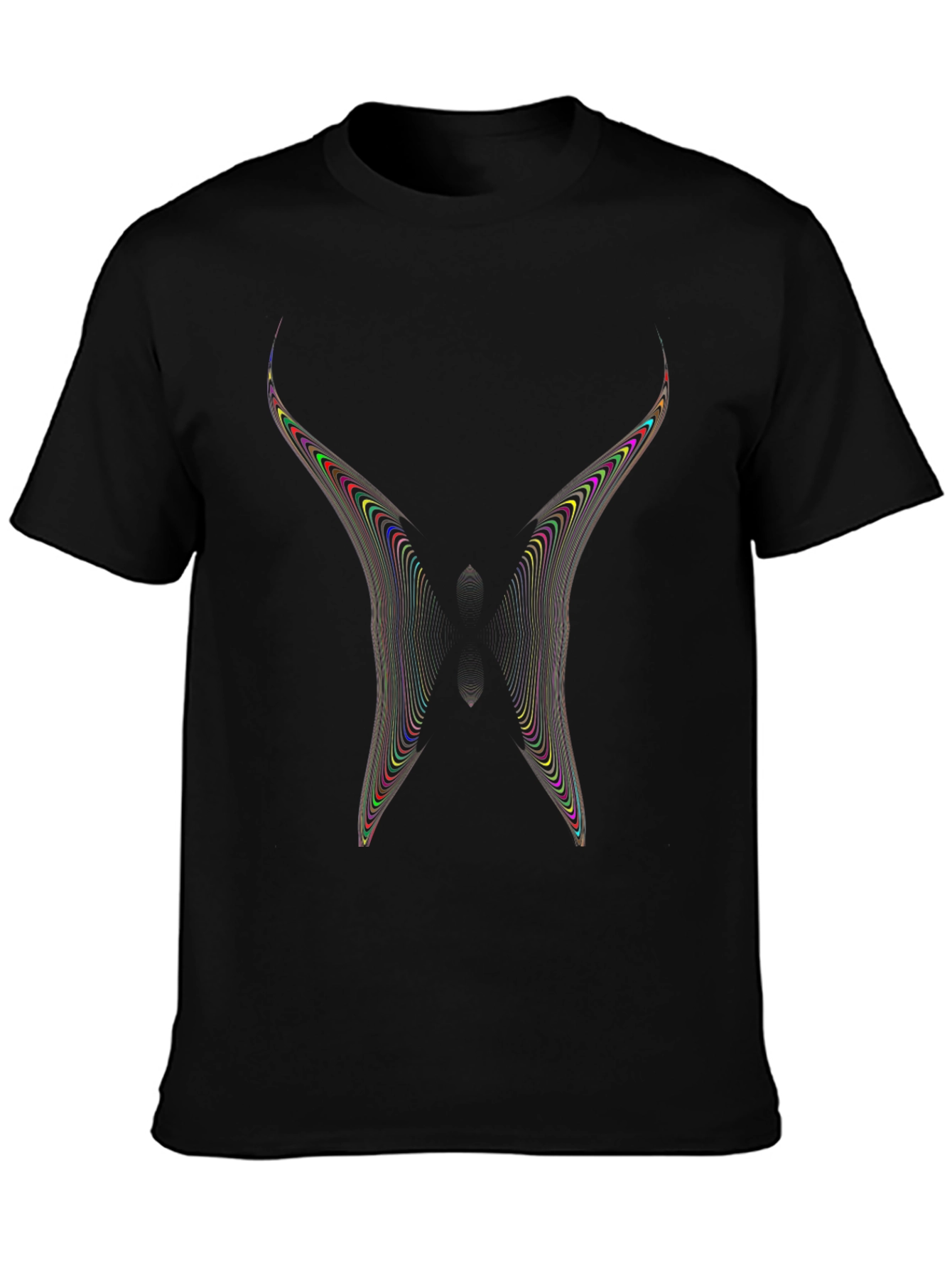 Abstract Wing Graphic Black Tee