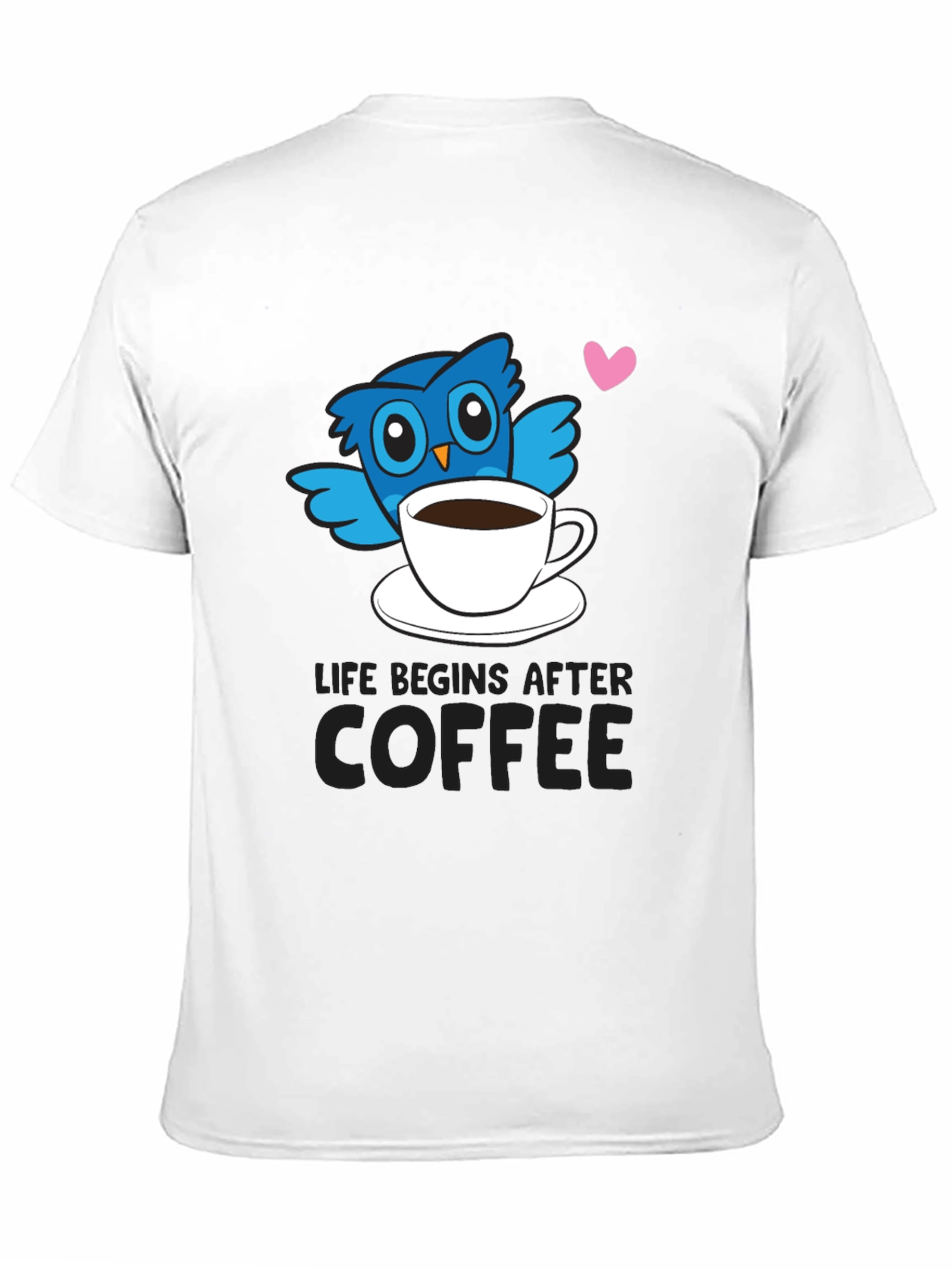 Life Begins After Coffee Owl T-Shirt