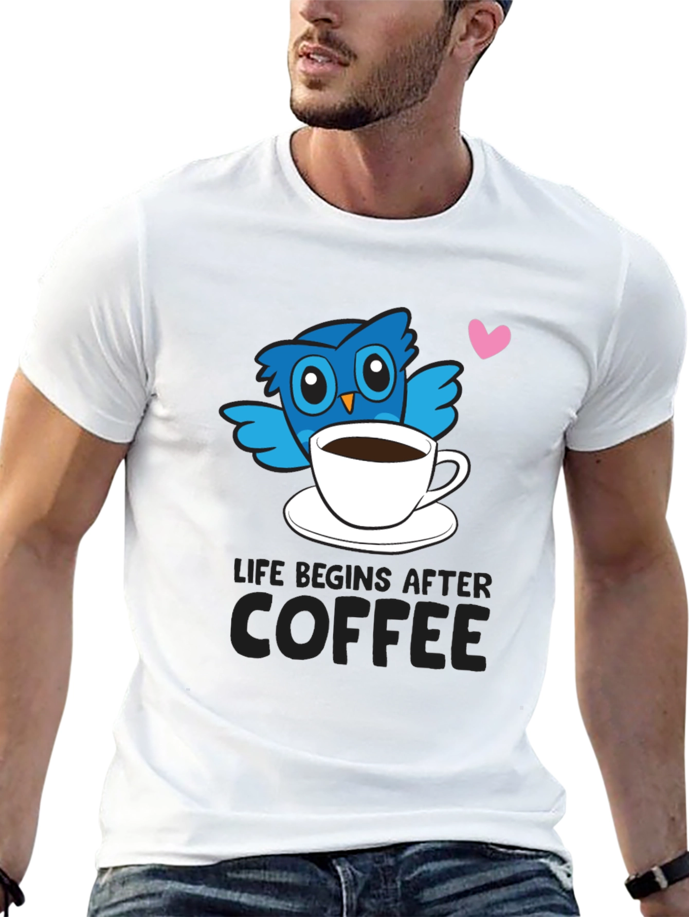 Life Begins After Coffee Owl T-Shirt