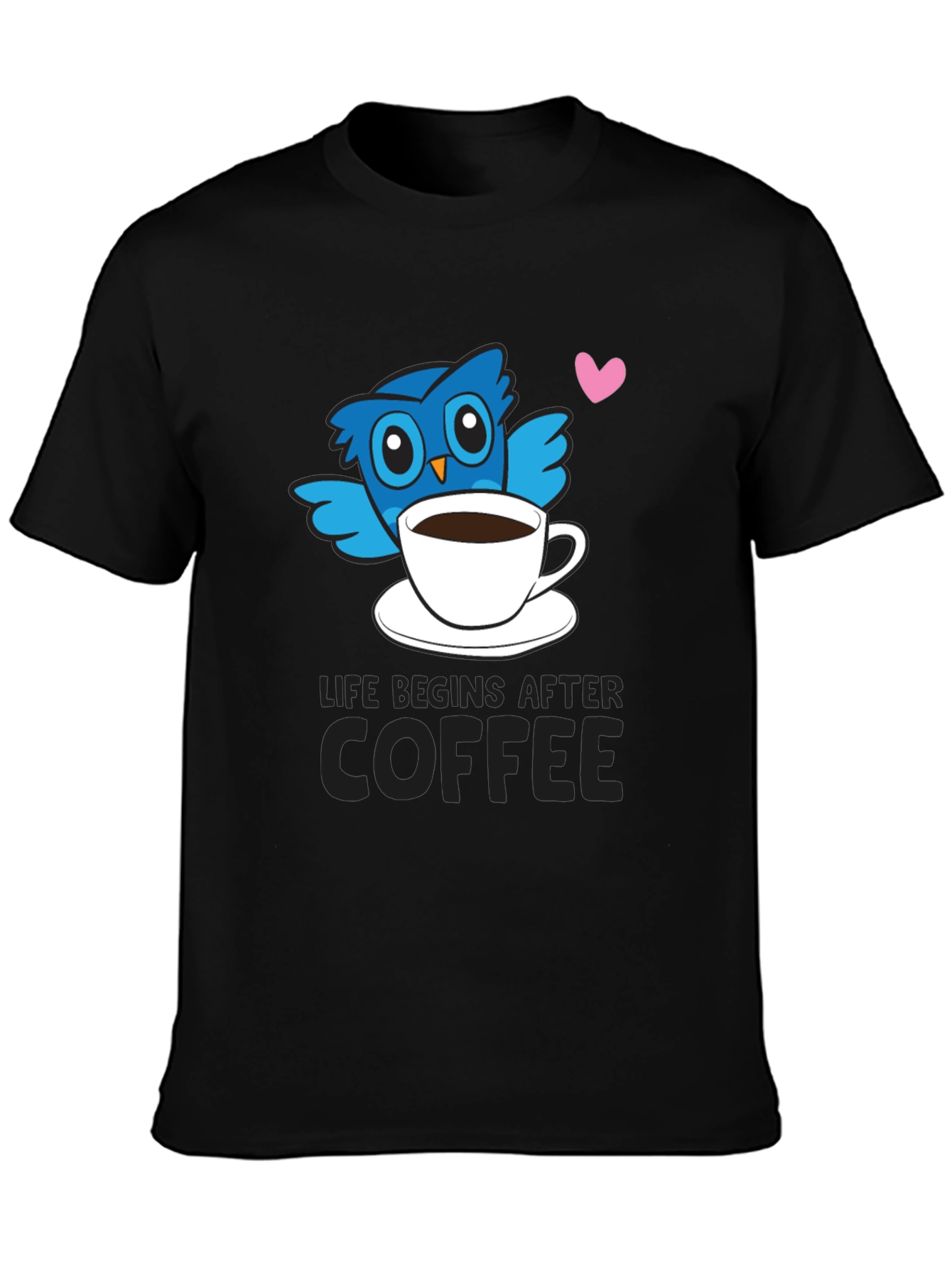 Life Begins After Coffee Owl T-Shirt