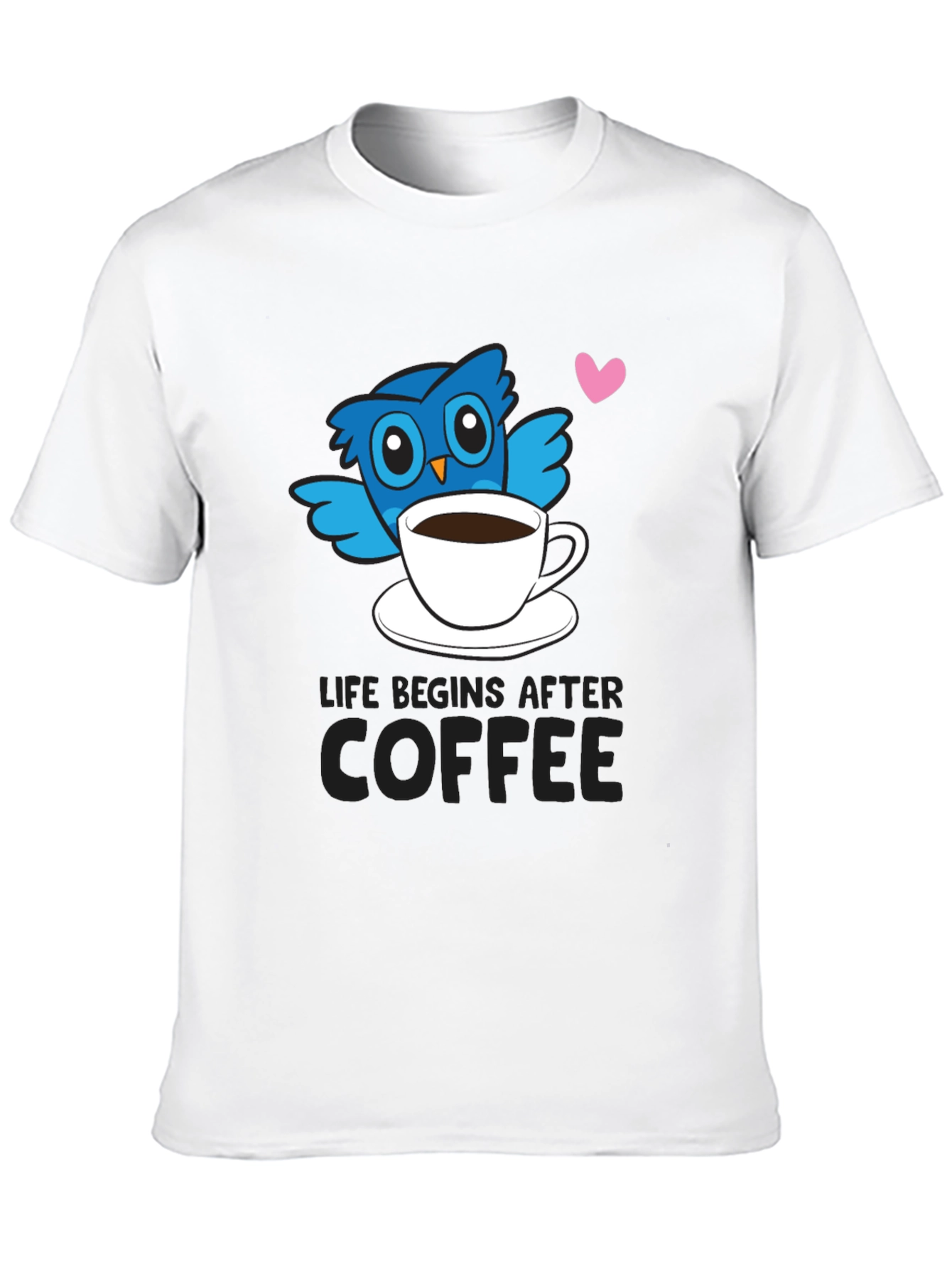 Life Begins After Coffee Owl T-Shirt