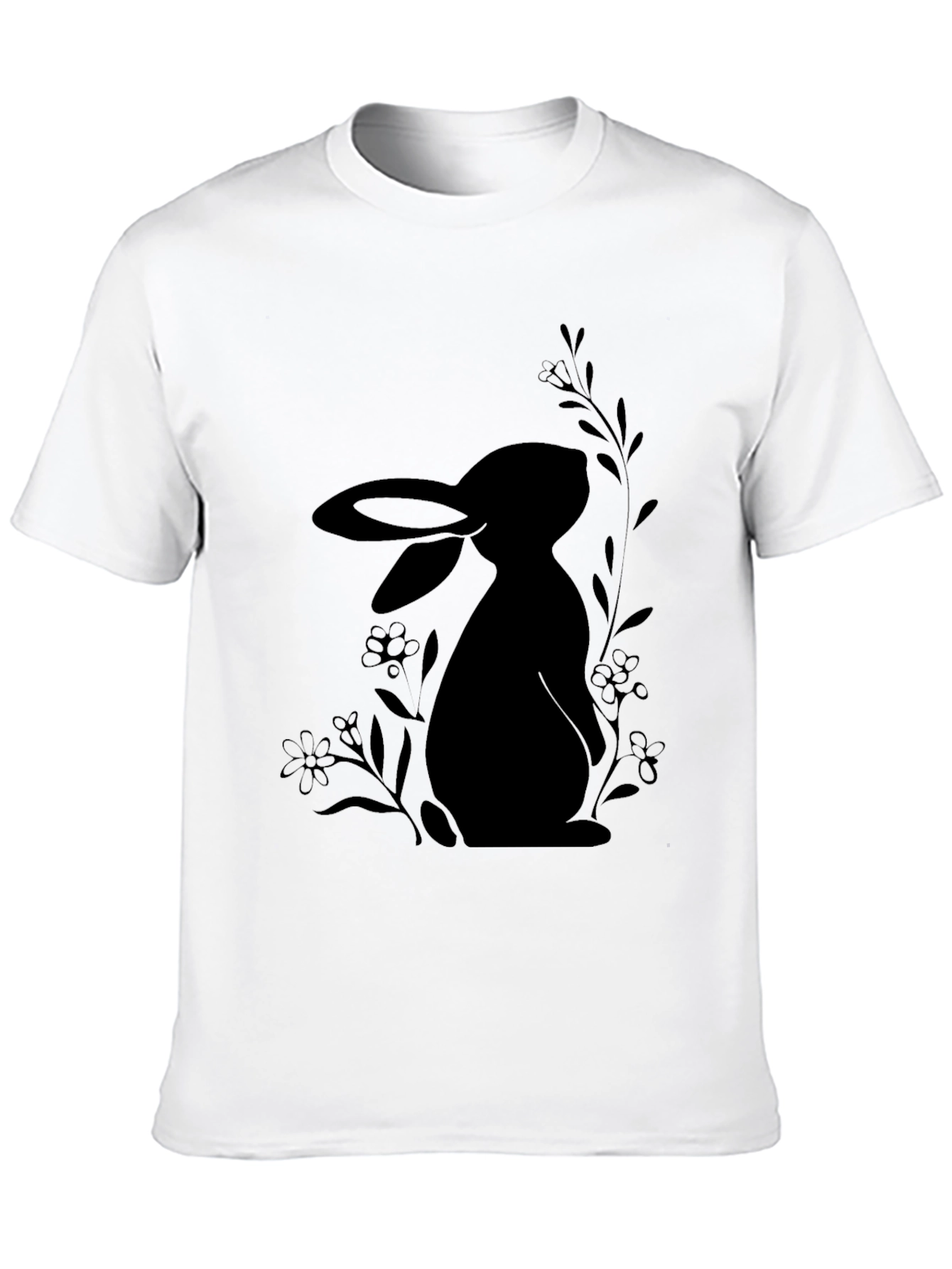 Black Bunny Silhouette Graphic Tee