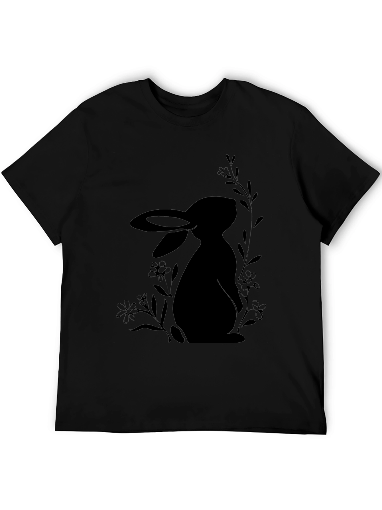 Black Bunny Silhouette Graphic Tee