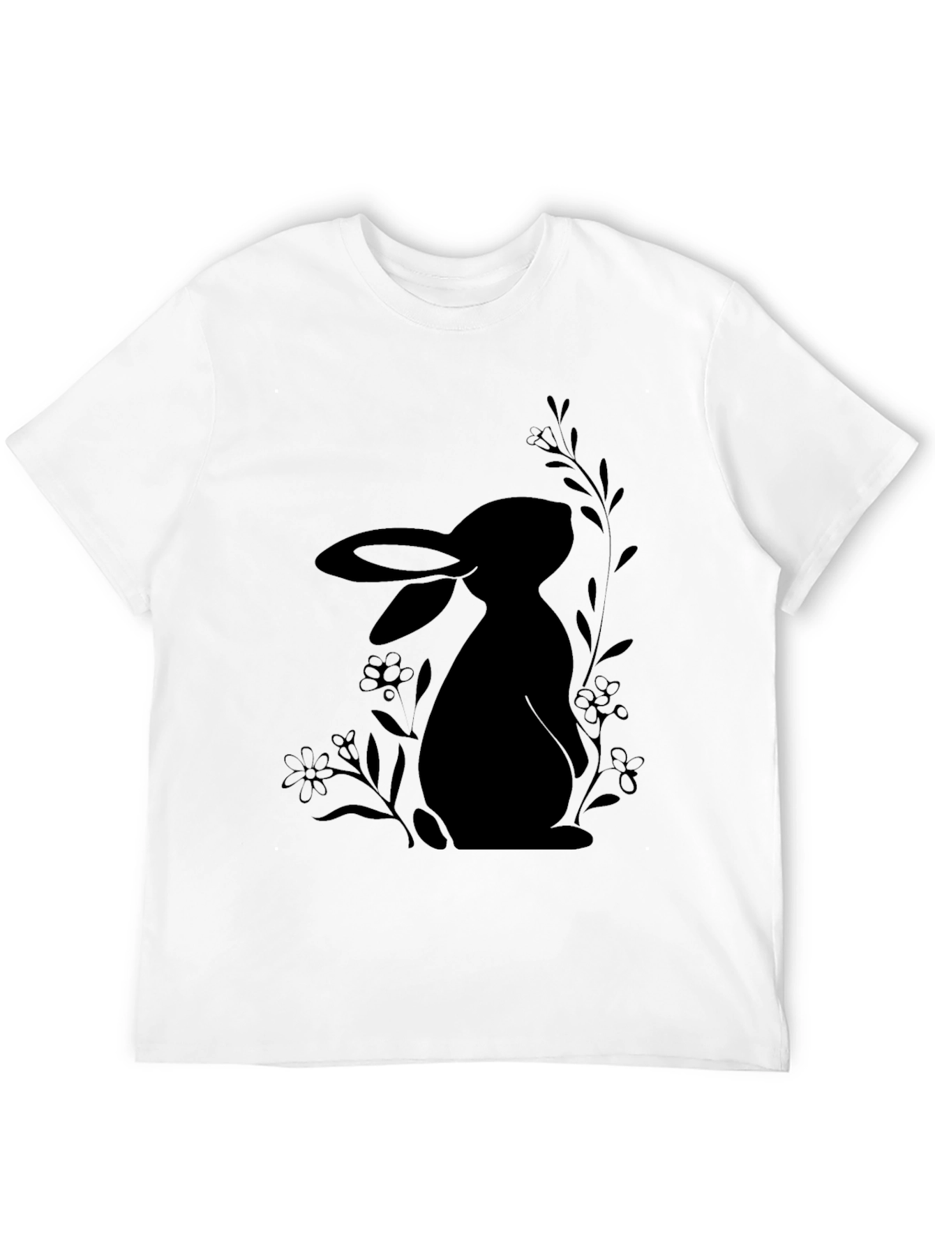 Black Bunny Silhouette Graphic Tee
