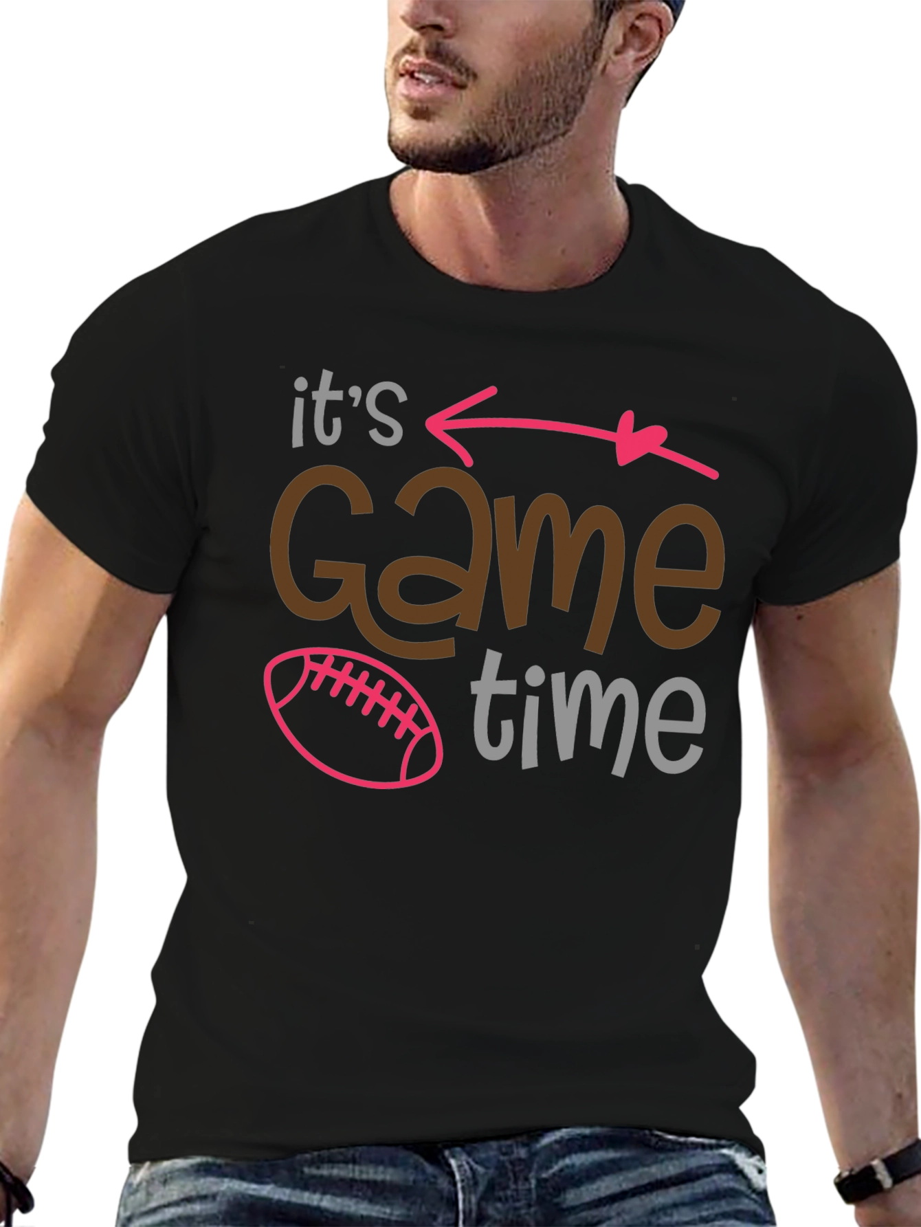 Its Game Time Football Graphic Tee