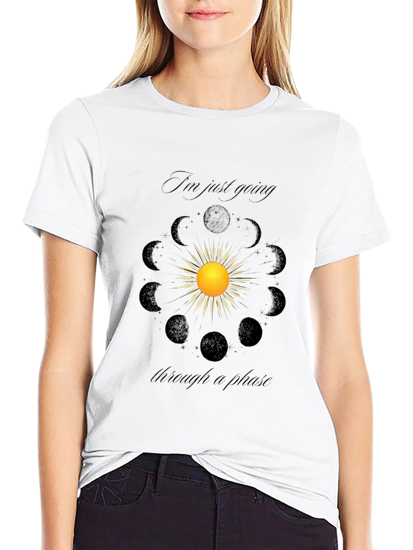 Celestial Phases Graphic Tee - Stylish Comfort