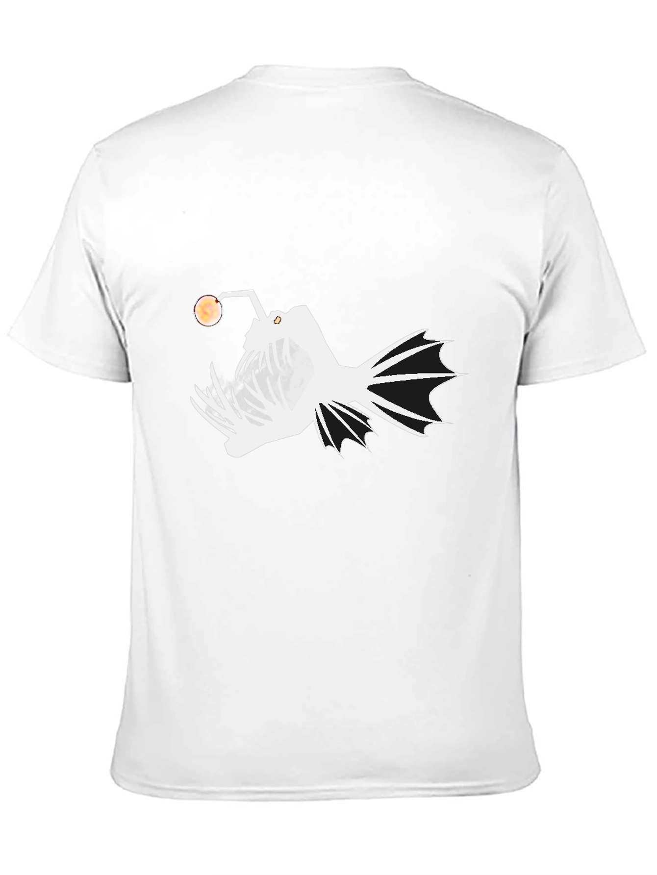 Anglerfish Graphic Tee - Black Cotton T-Shirt