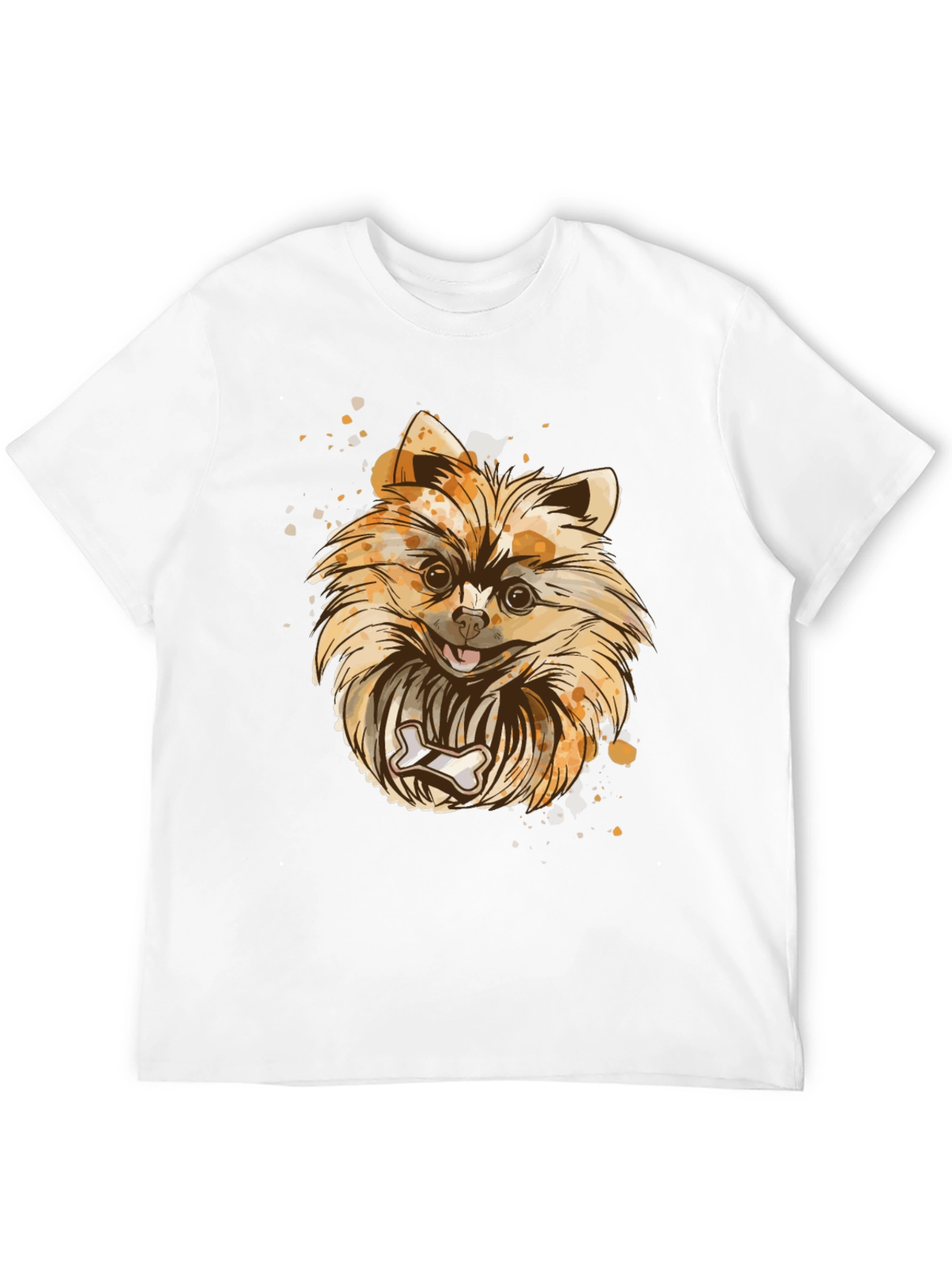 Pomeranian Dog Graphic T-Shirt - Black