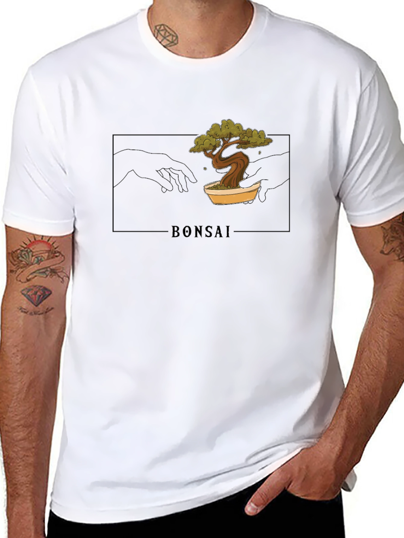 Bonsai Creation Graphic Tee - Black Unisex T-Shirt