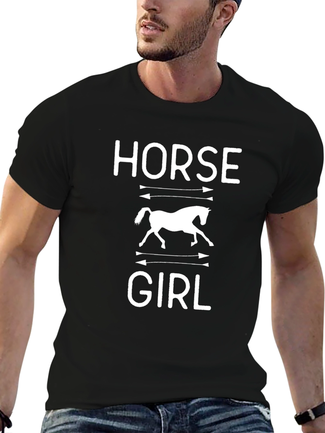 Horse Girl T-Shirt - Black Graphic Tee