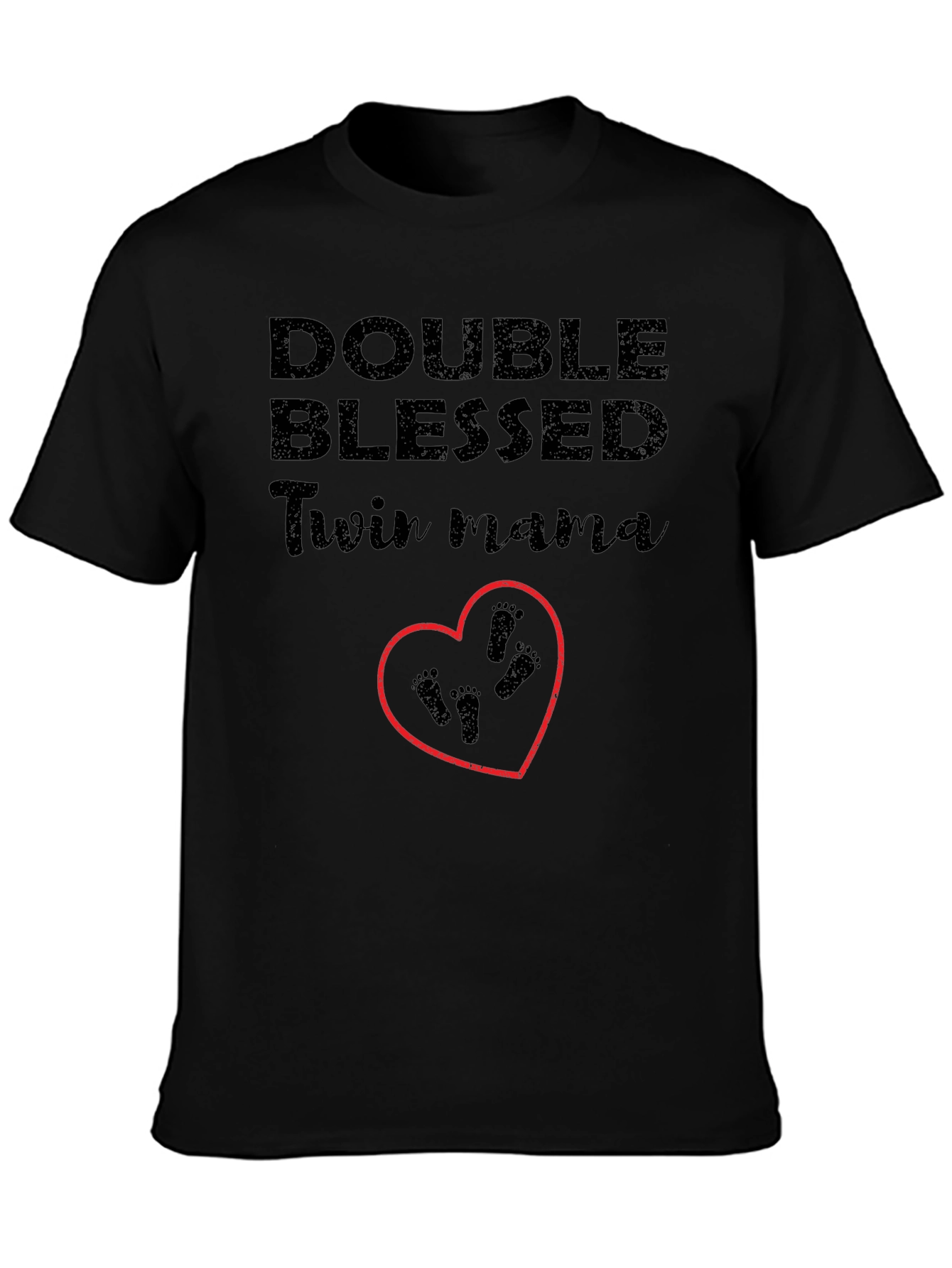 Double Blessed Twin Mama Graphic Tee