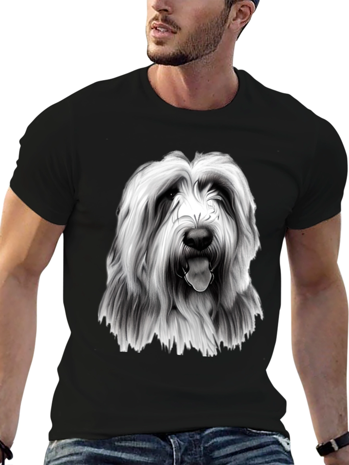 Dog Breed Graphic Black T-Shirt