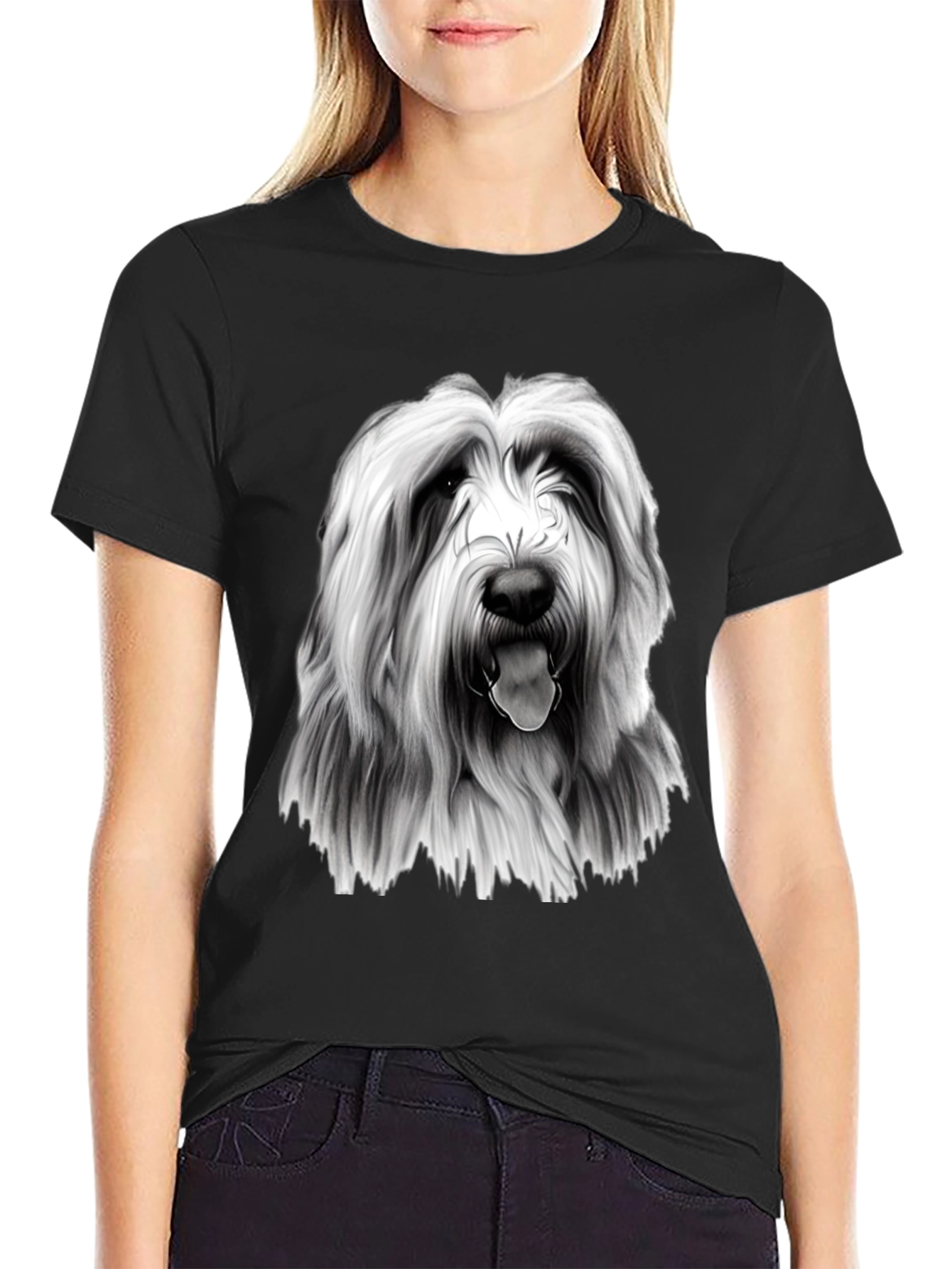 Dog Breed Graphic Black T-Shirt