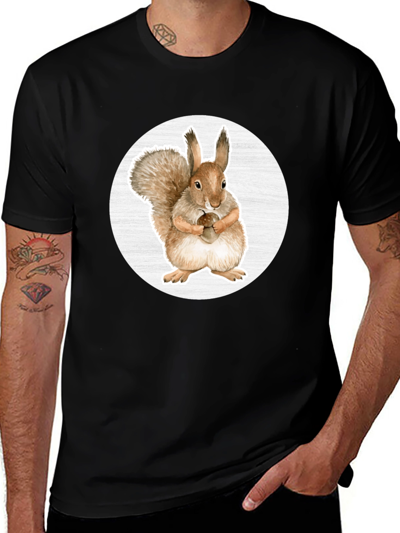 Squirrel Graphic Tee - Cute Animal Design
