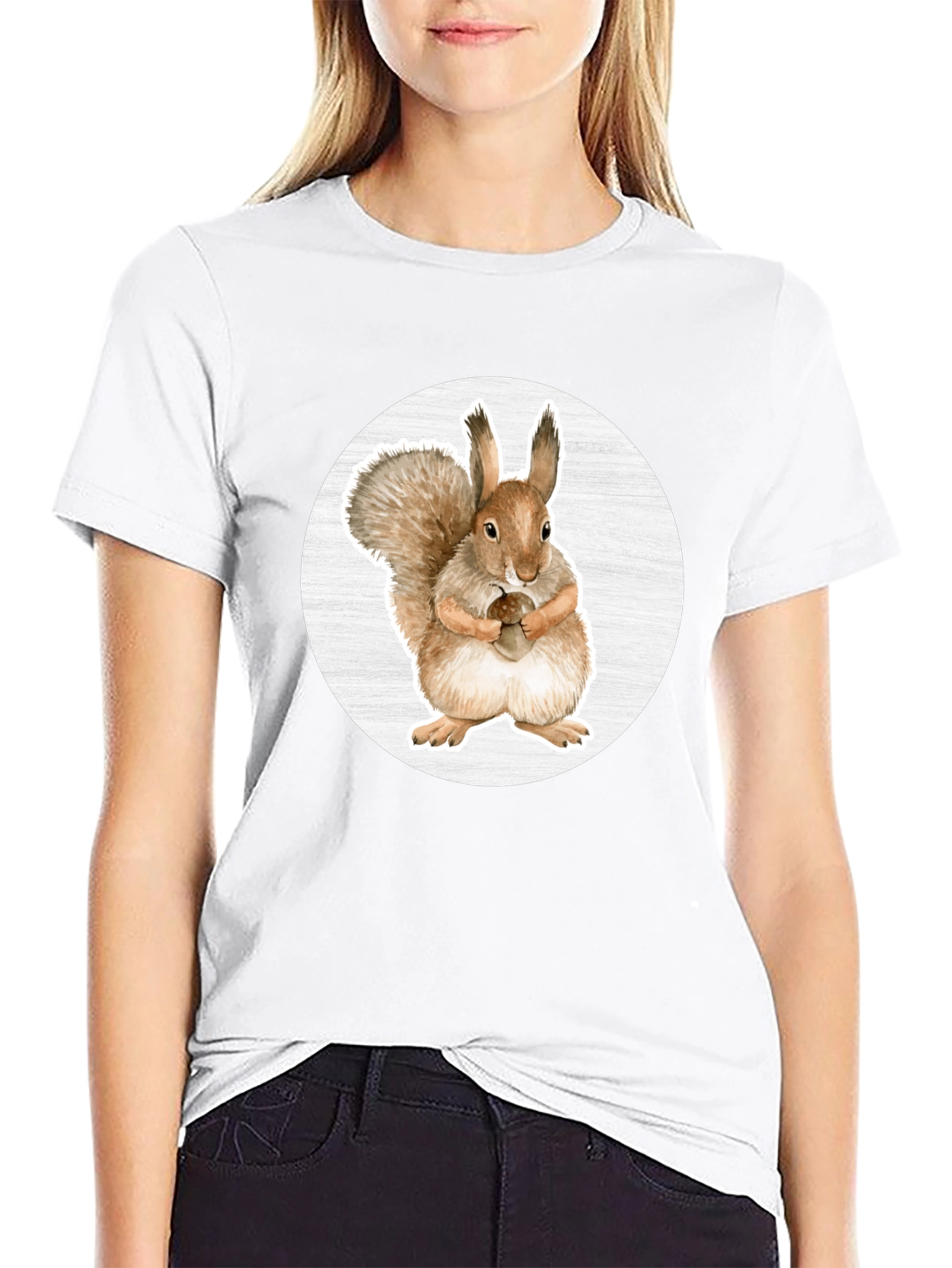 Squirrel Graphic Tee - Cute Animal Design
