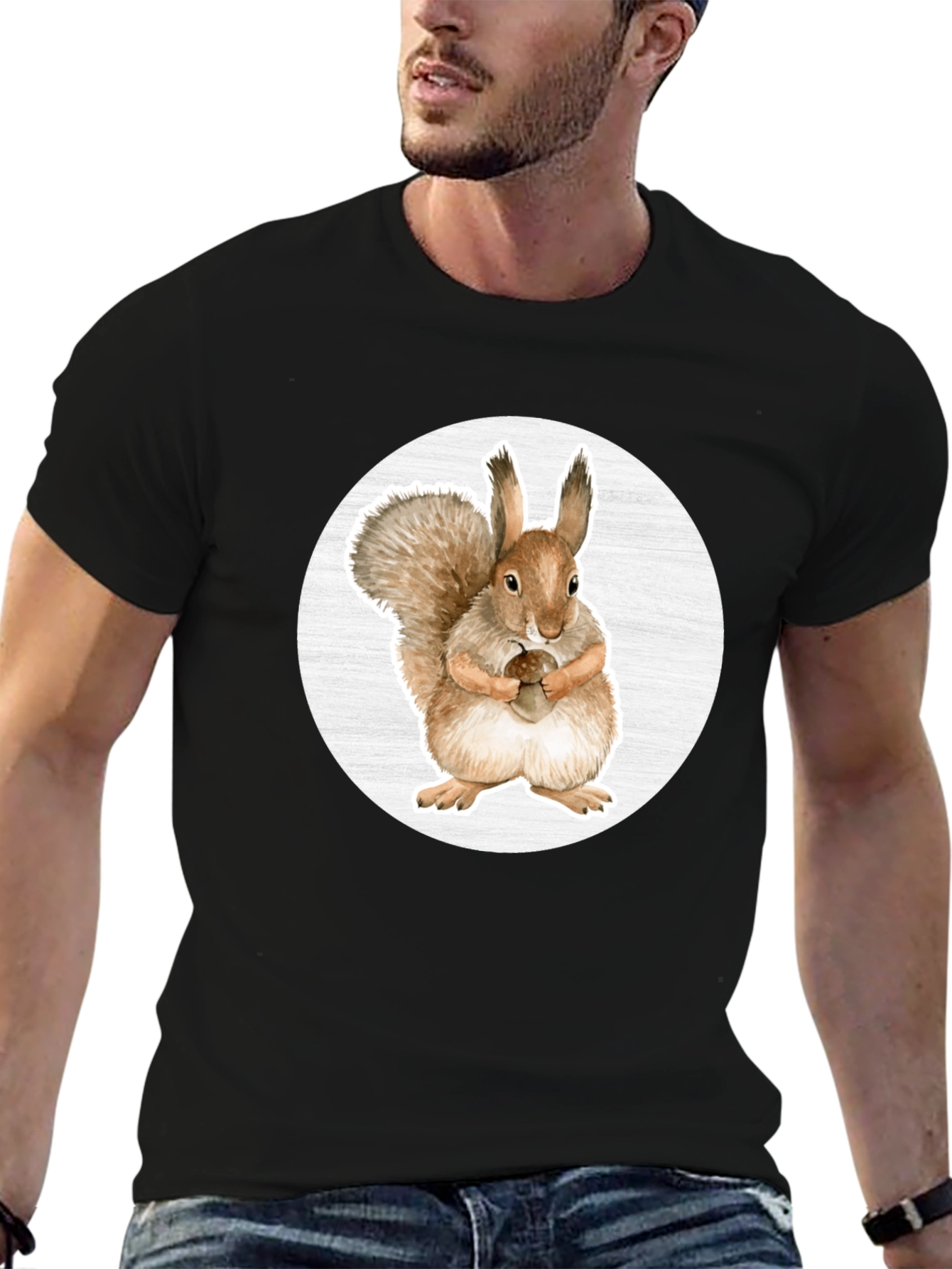 Squirrel Graphic Tee - Cute Animal Design