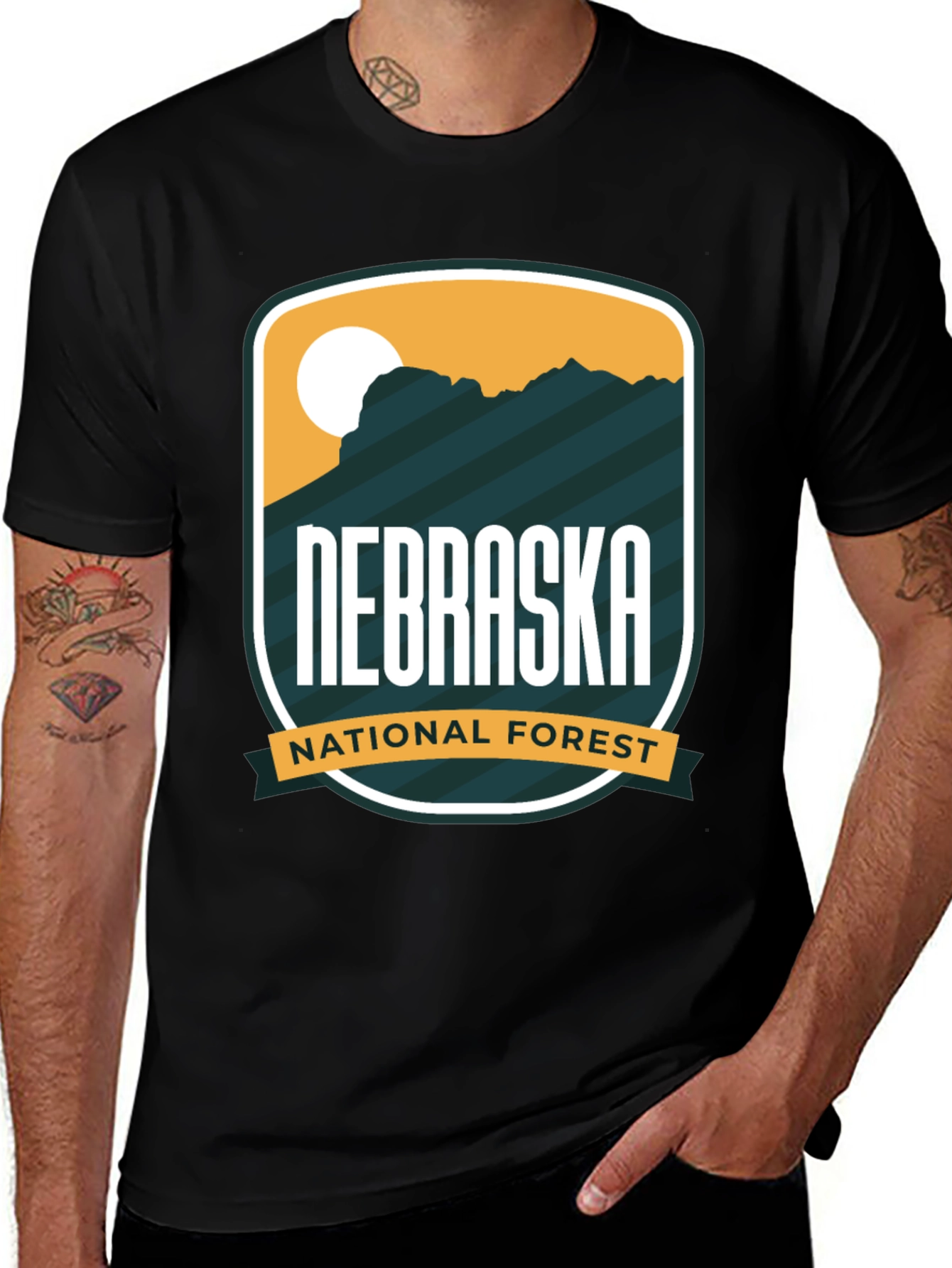 Nebraska National Forest Black T-Shirt