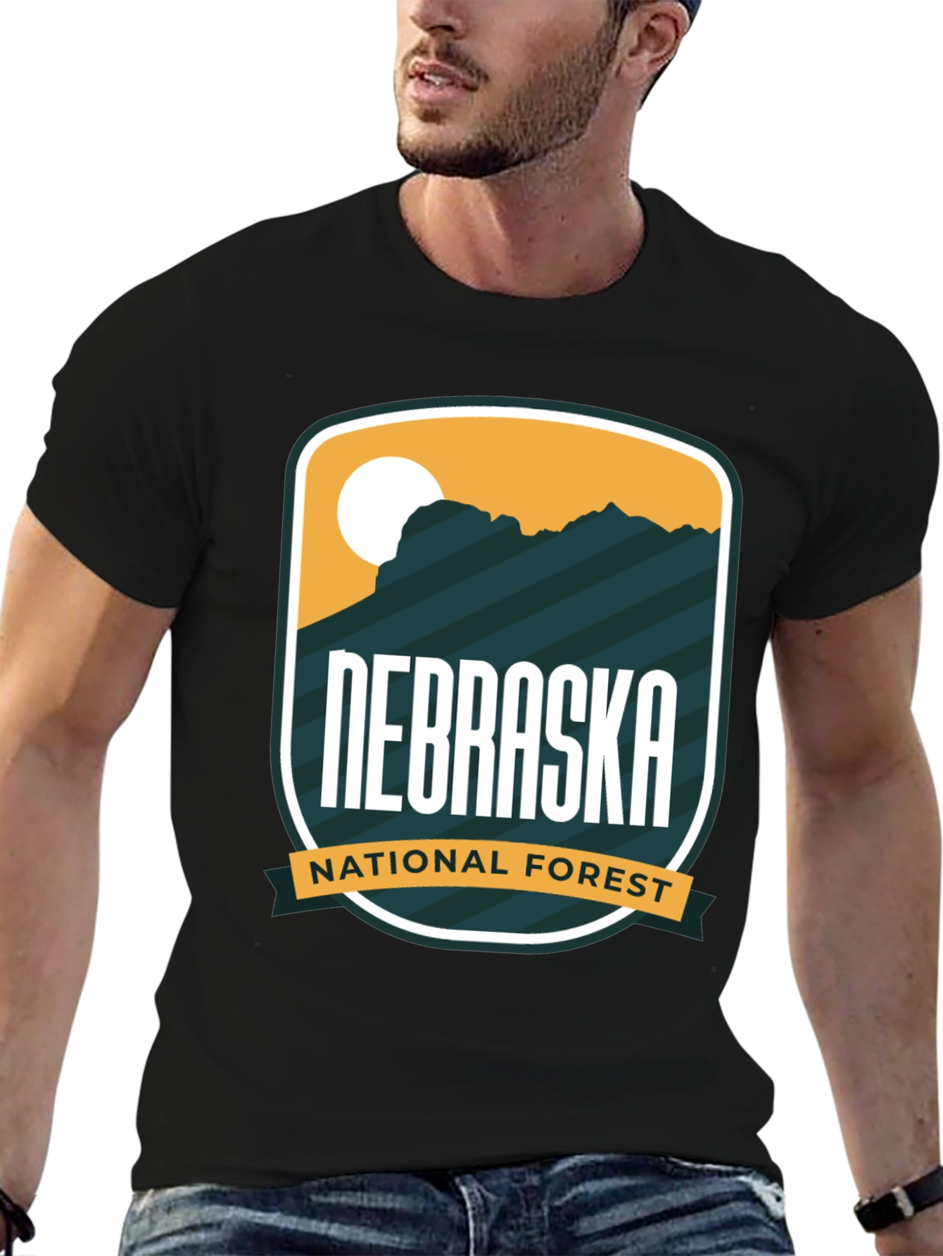Nebraska National Forest Black T-Shirt