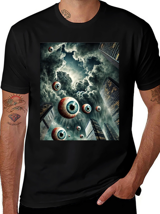 Surreal Eyes in the Sky Graphic Tee