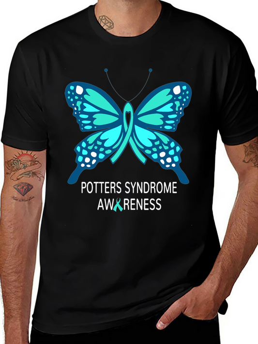 Potters Syndrome Awareness Butterfly T-Shirt