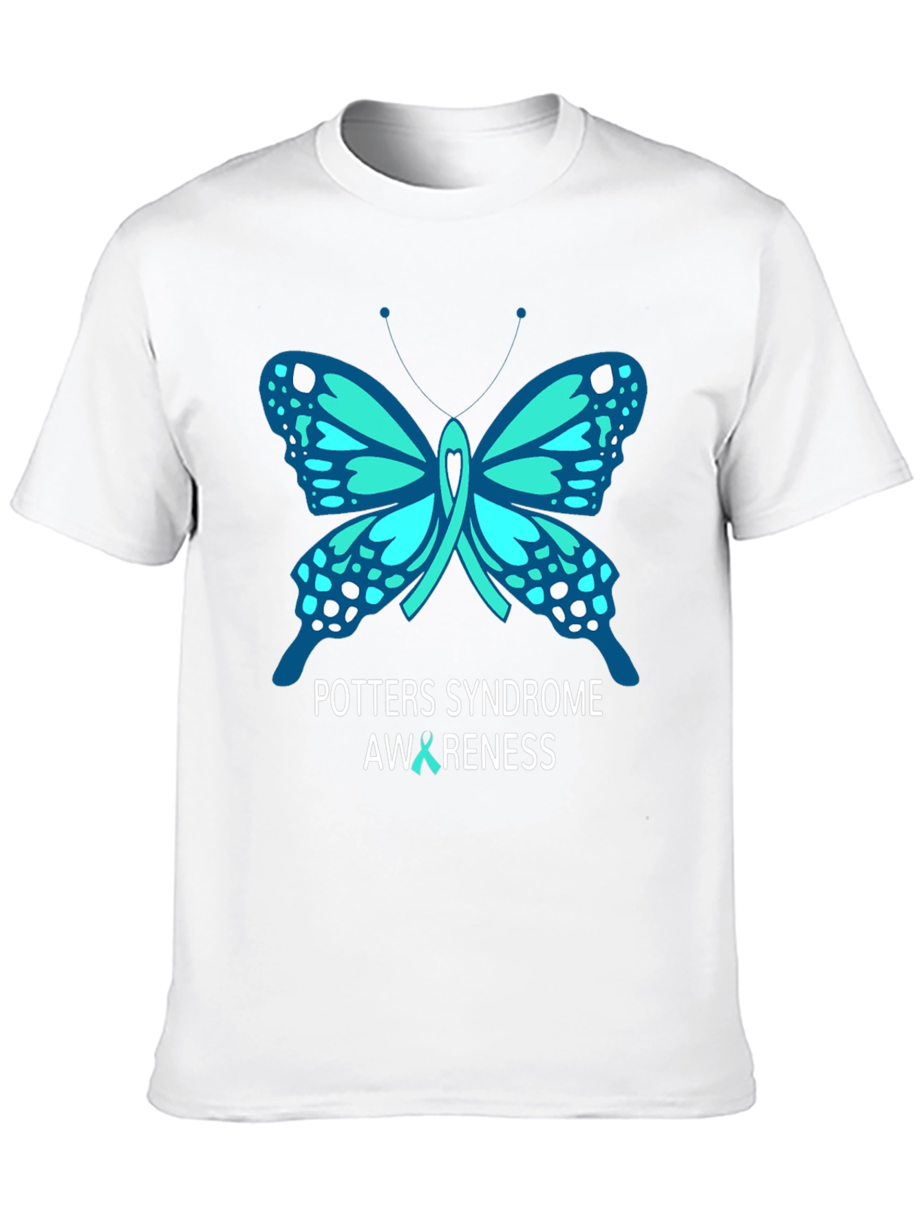 Potters Syndrome Awareness Butterfly T-Shirt