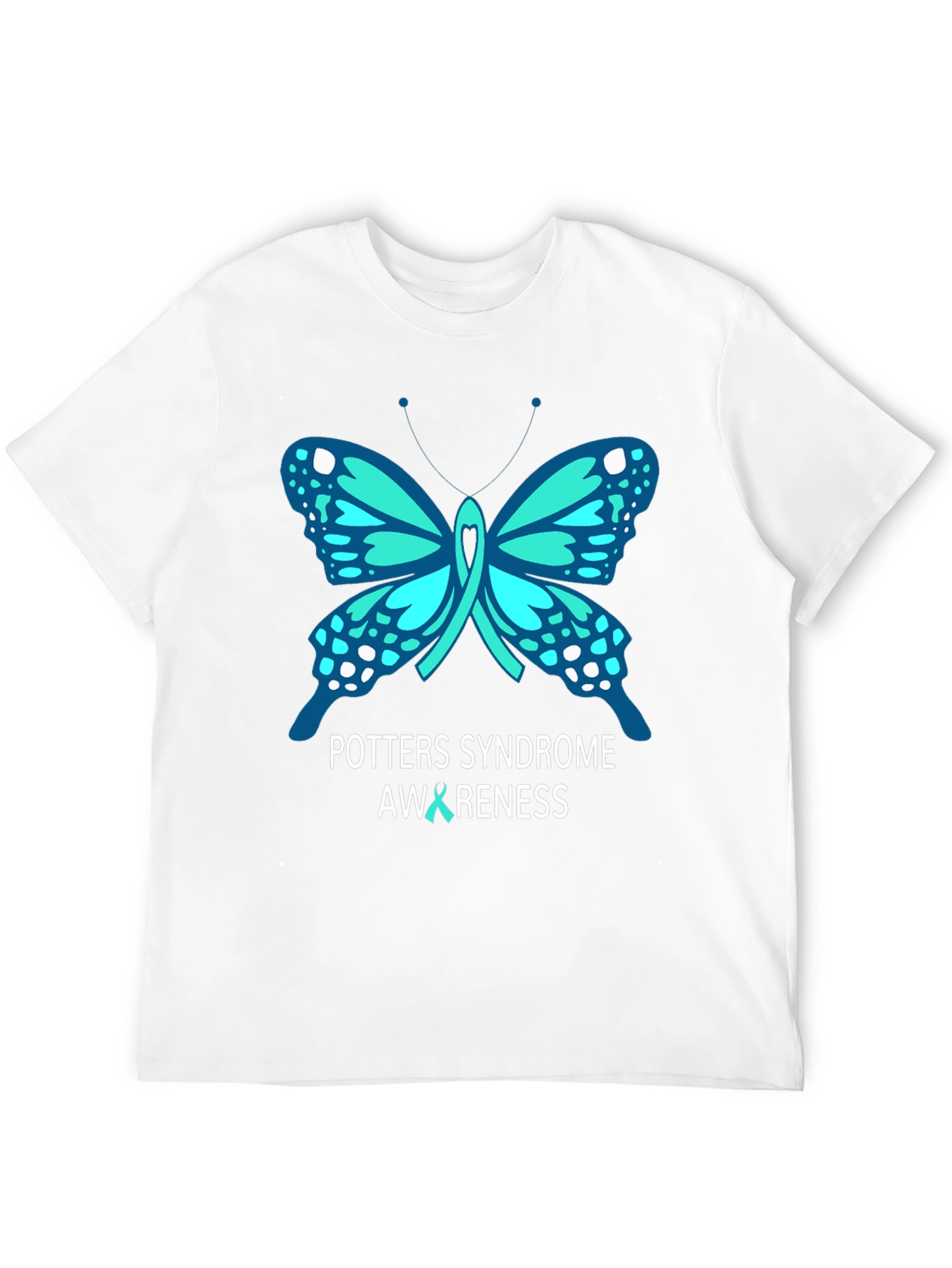 Potters Syndrome Awareness Butterfly T-Shirt